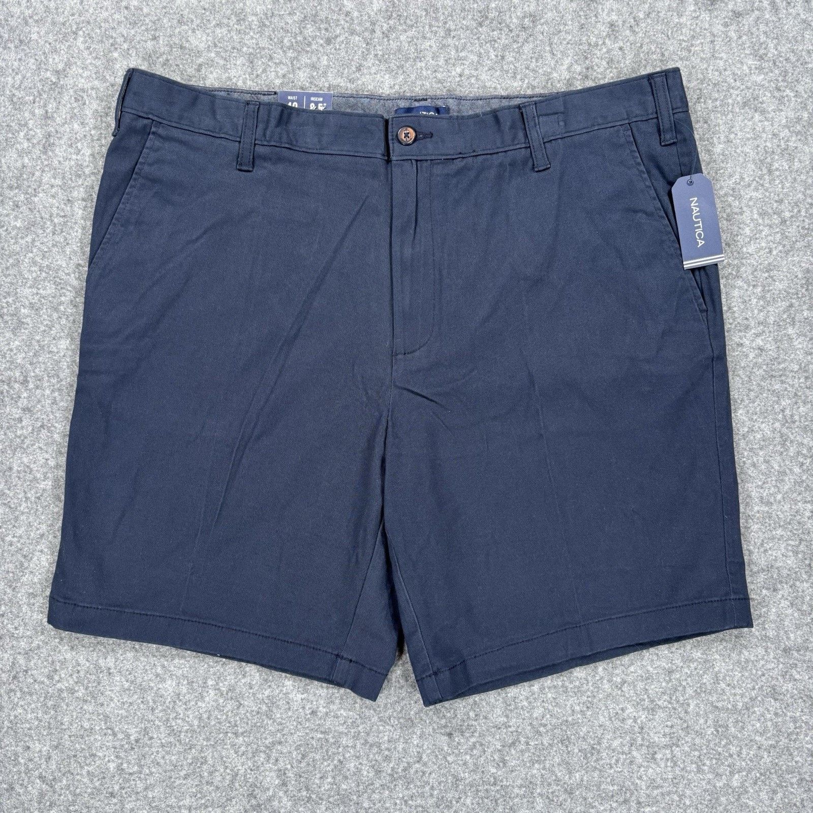 Nautica Nautica Classic Fit Deck Shorts Navy Blue Mens 40x8.5 NWT Size US 40 / EU 56 - 1 Thumbnail