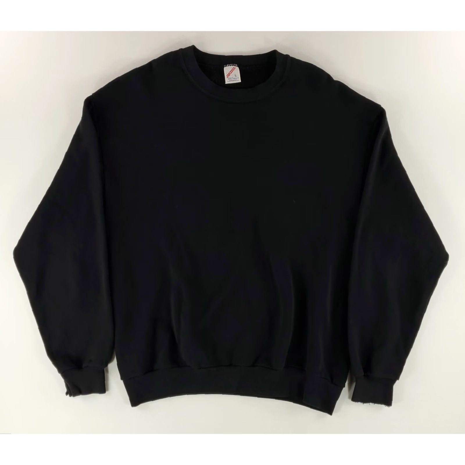Jerzees VINTAGE Jerzees Sweatshirt Long Sleeve Made USA Black Mens L VTG 90s Cuff Wear Size US L / EU 52-54 / 3 - 2 Thumbnail