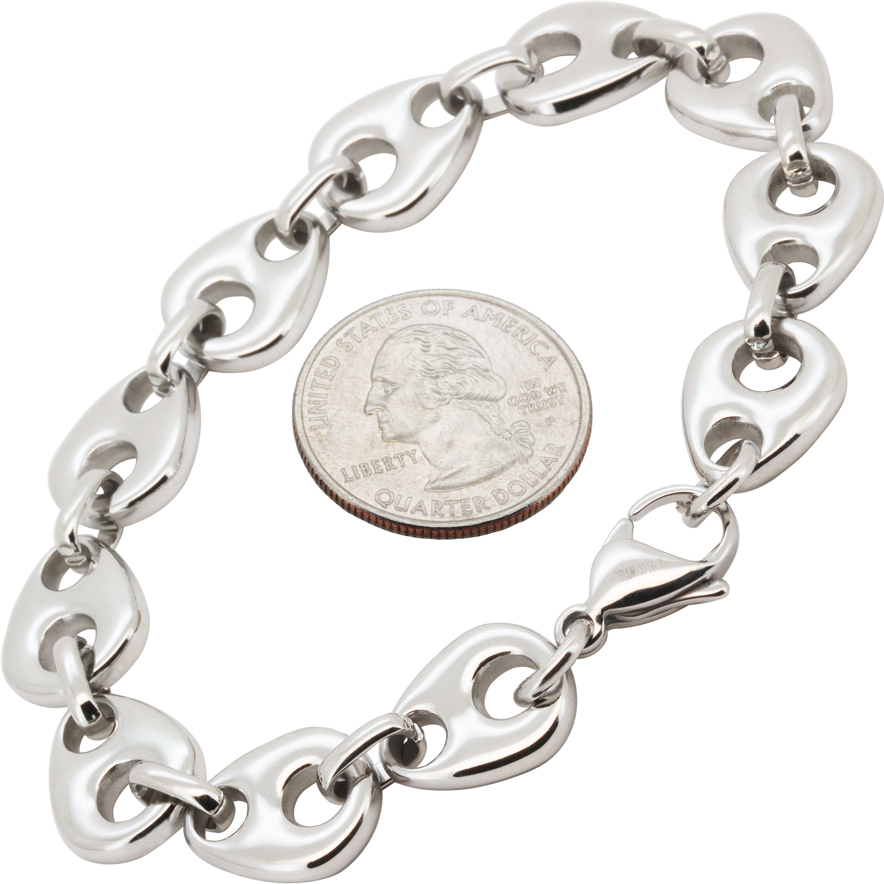 Other 316L Stainless Steel 13mm Mariner Link Bracelet 8.5” Size ONE SIZE - 1 Thumbnail