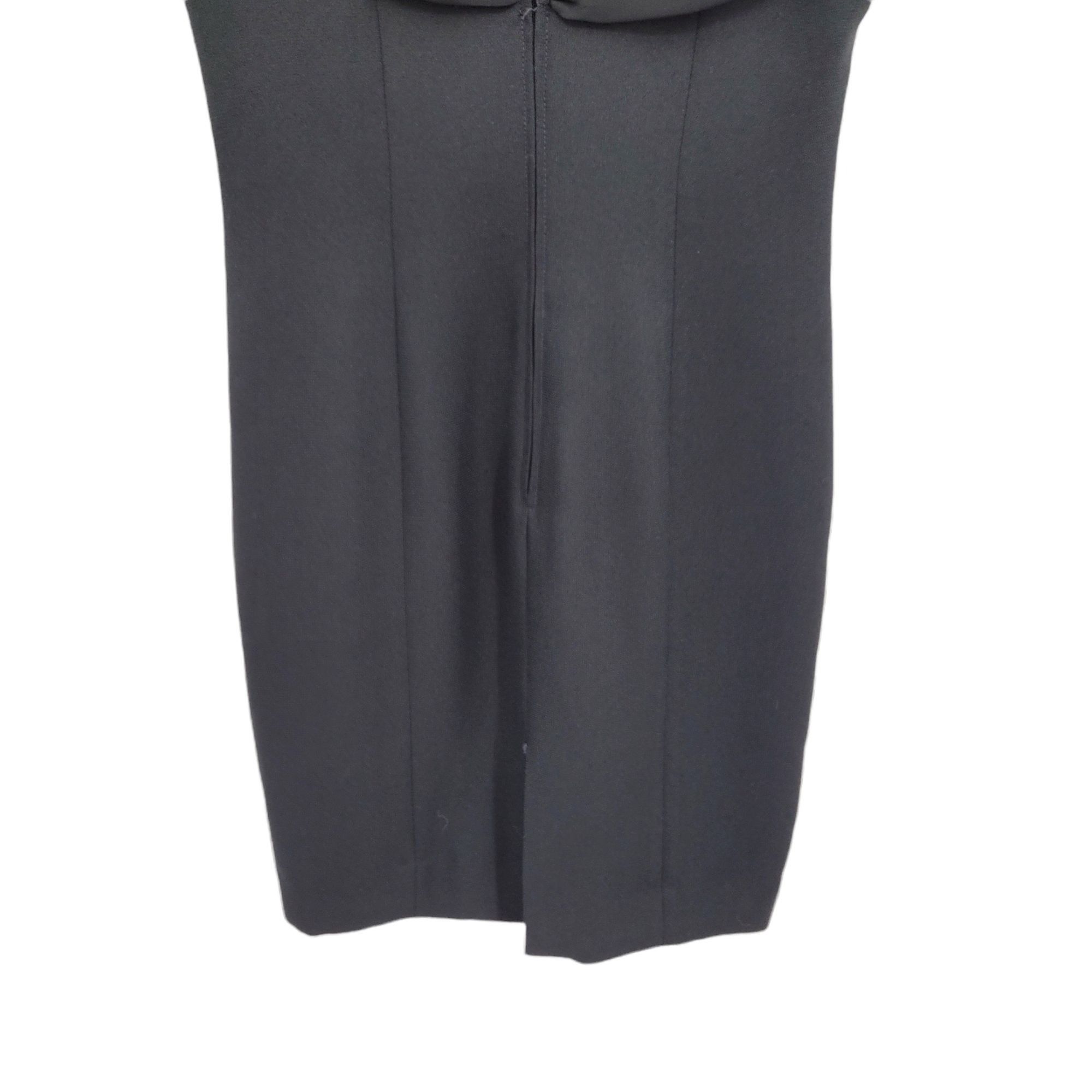 Vintage Vtg 80's Little Black Dress Sz 8 Cocktail Jewel Sheer Draped Size M / US 6-8 / IT 42-44 - 8 Thumbnail