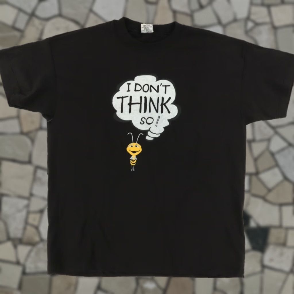 Vintage VINTAGE Hamwear I Don't Think So Solid T-Shirt Black Men's L/XL Shirt Adult Men-Crew Neck/Short Sleeve Solid VTG 90s (if applicable) Size US L / EU 52-54 / 3 - 1 Thumbnail