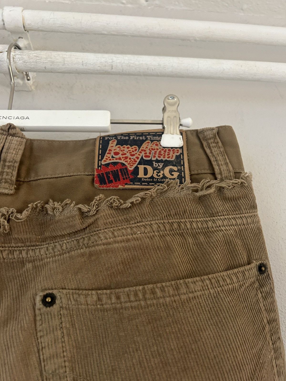 Dries Van Noten Dolce & Gabbana Brown Distressed Corduroy Pants Size US 33 - 8 Thumbnail
