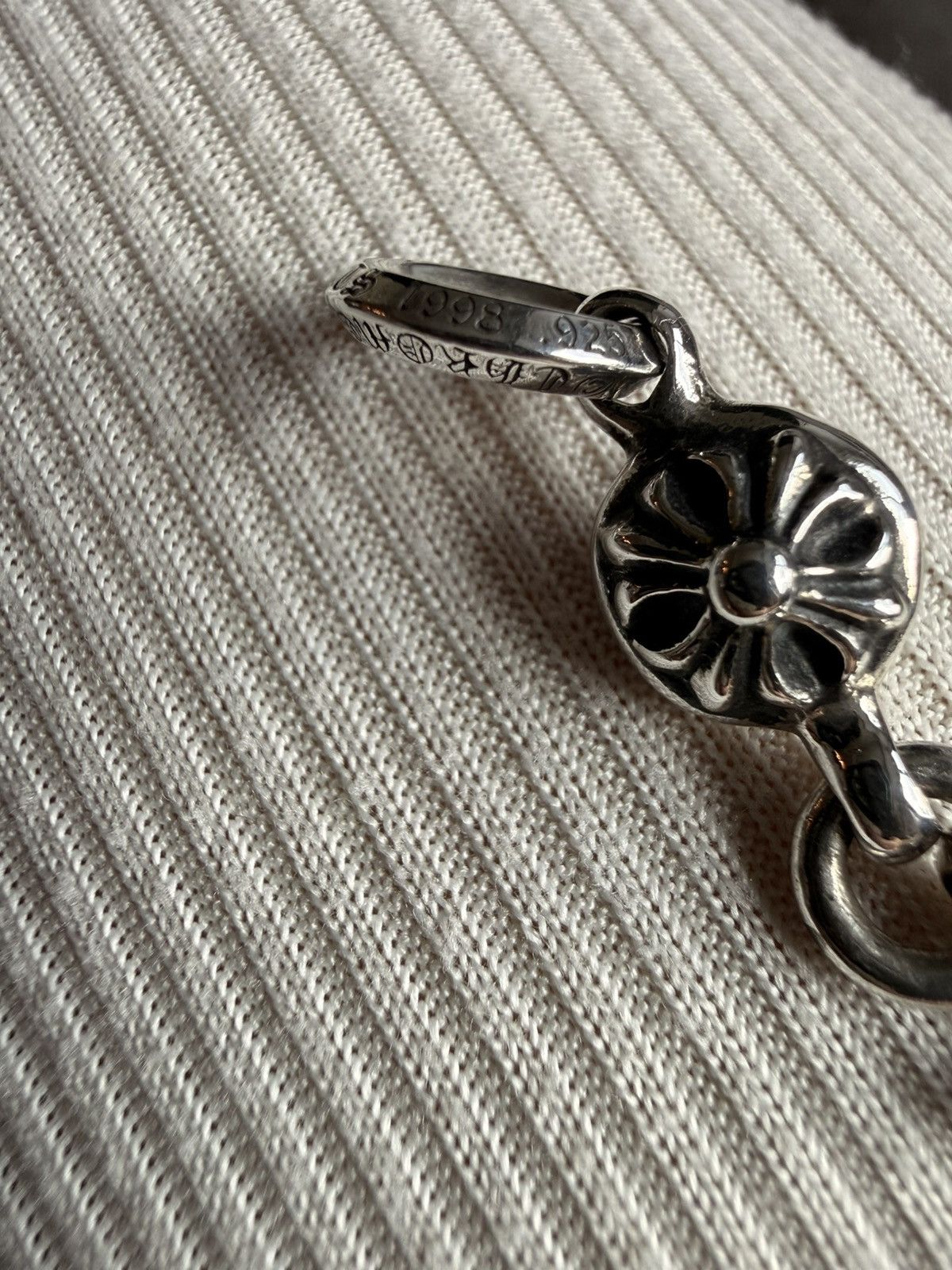 Chrome Hearts Chrome Hearts 1 Ball Tiny CH Cross Pendant + Ball Chain Size ONE SIZE - 7 Thumbnail