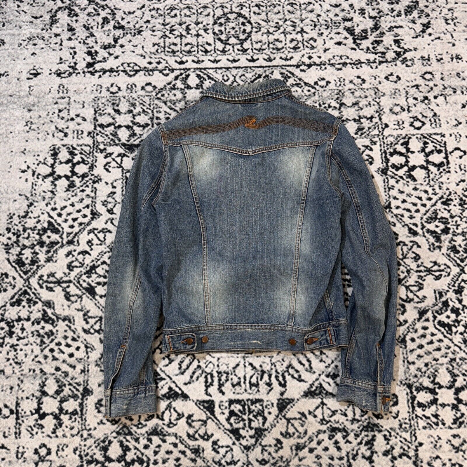 Nudie Jeans × Vintage Vintage Nudie Jeans Blue Cotton Denim Trucker Jacket Size S Size US S / EU 44-46 / 1 - 15 Thumbnail