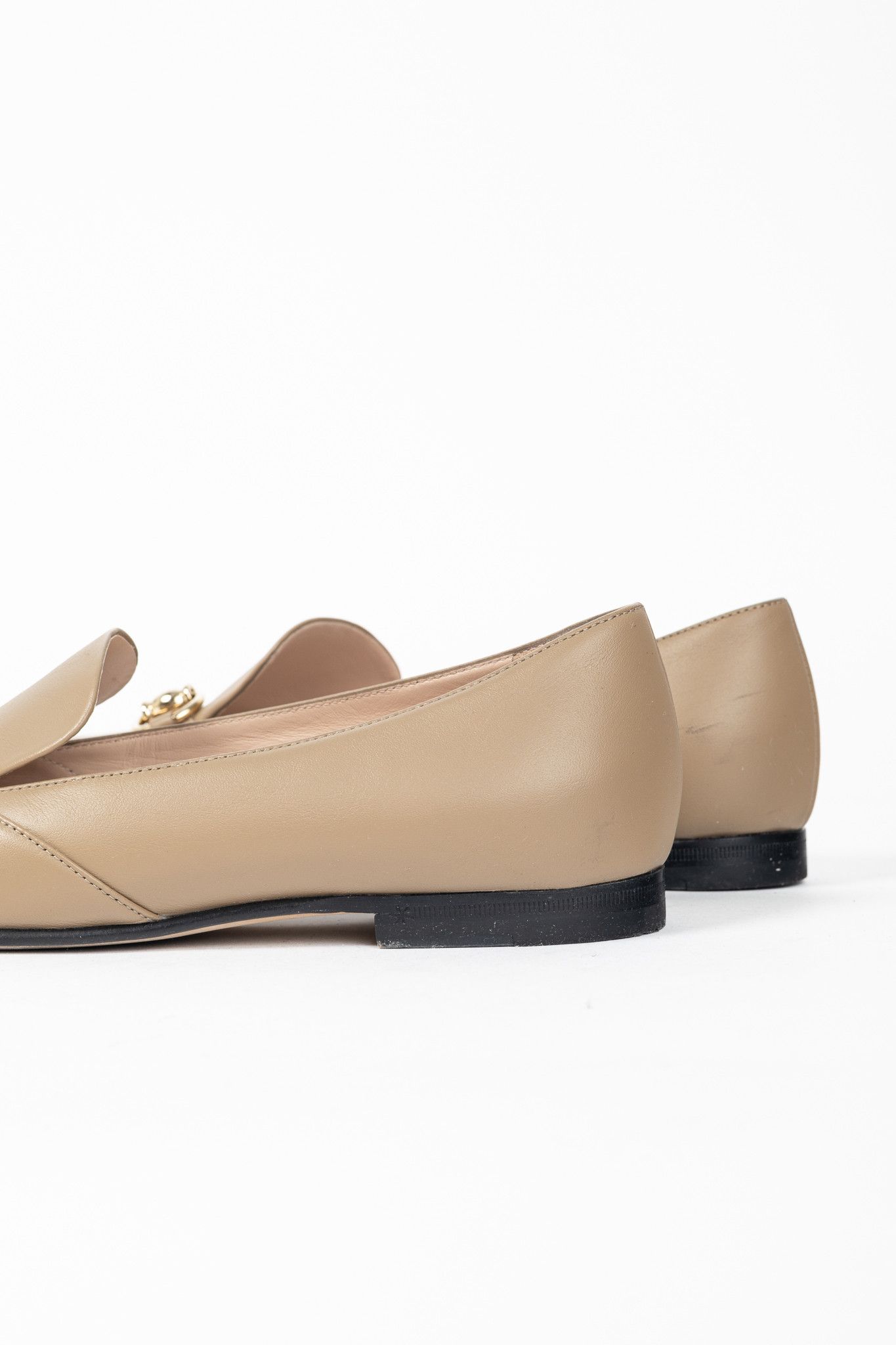 Gucci Gucci Beige Horsebit Leather Loafers Size US 5 / IT 35 - 9 Thumbnail