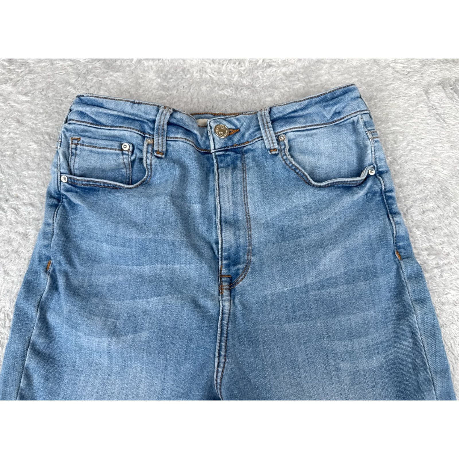 Forever 21 Forever 21 Jeans Women 28 Blue High Rise Skinny Denim Light Cotton Blend 25x28 Size 28" / US 6 / IT 42 - 4 Thumbnail