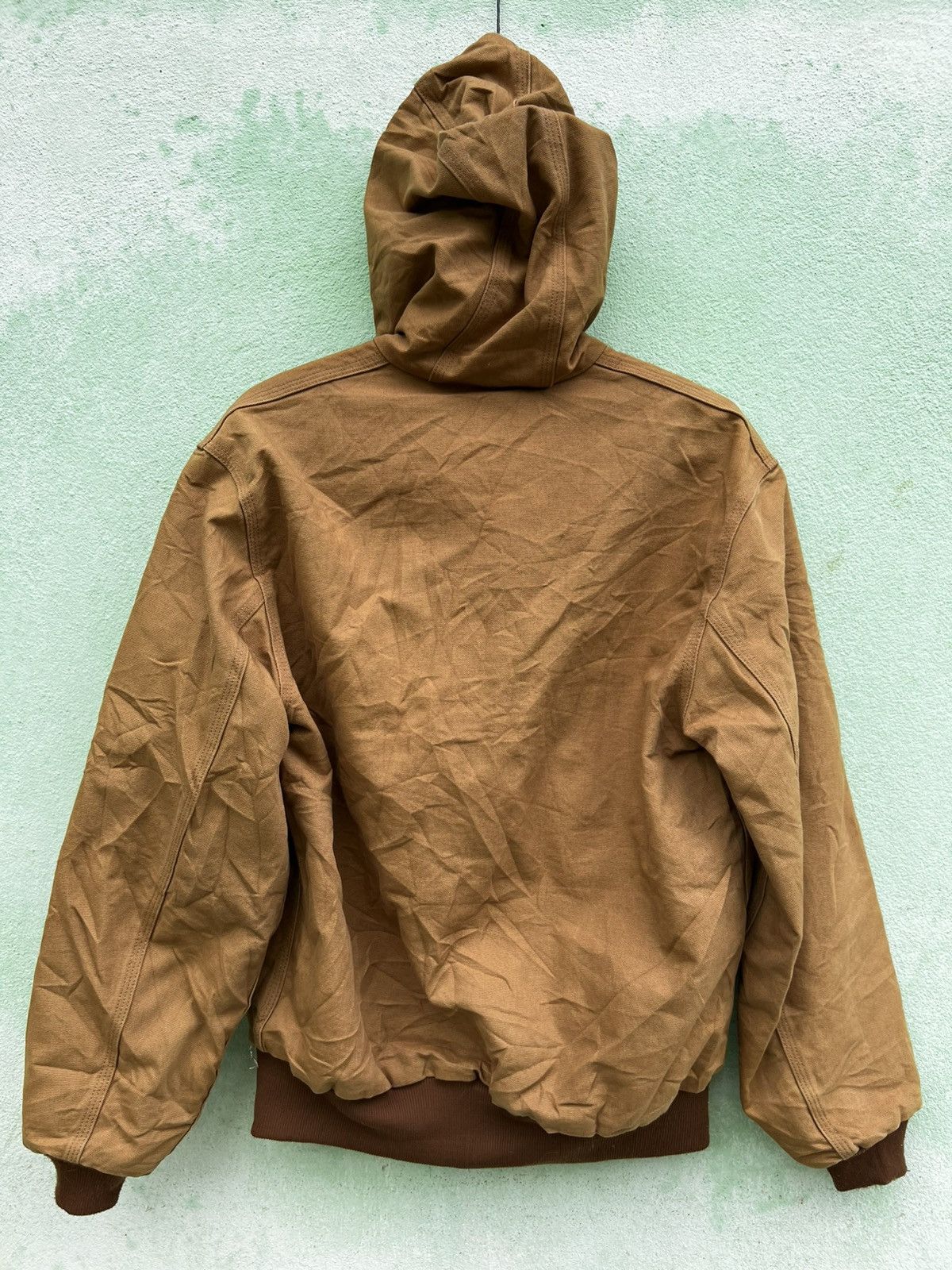 Carhartt VTG Carhartt J131 BRNThermal Lined Hoodie Jacket Made In USA Size US L / EU 52-54 / 3 - 8 Thumbnail