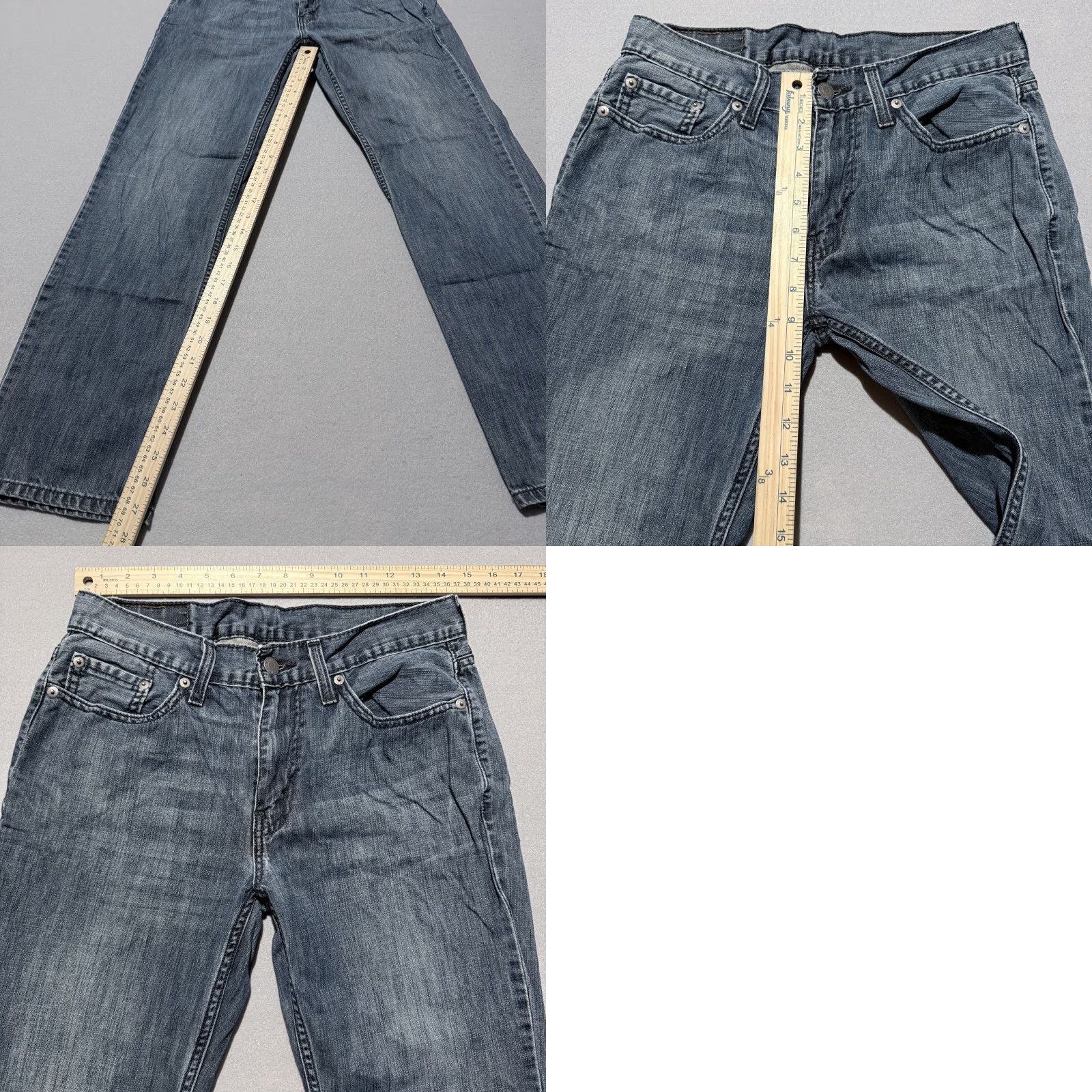 Levi's Levi's 514 Jeans Men Blue Denim Low Rise 30x30 Straight Pockets Vintage Logo 90s Size US 30 / EU 46 - 9 Thumbnail