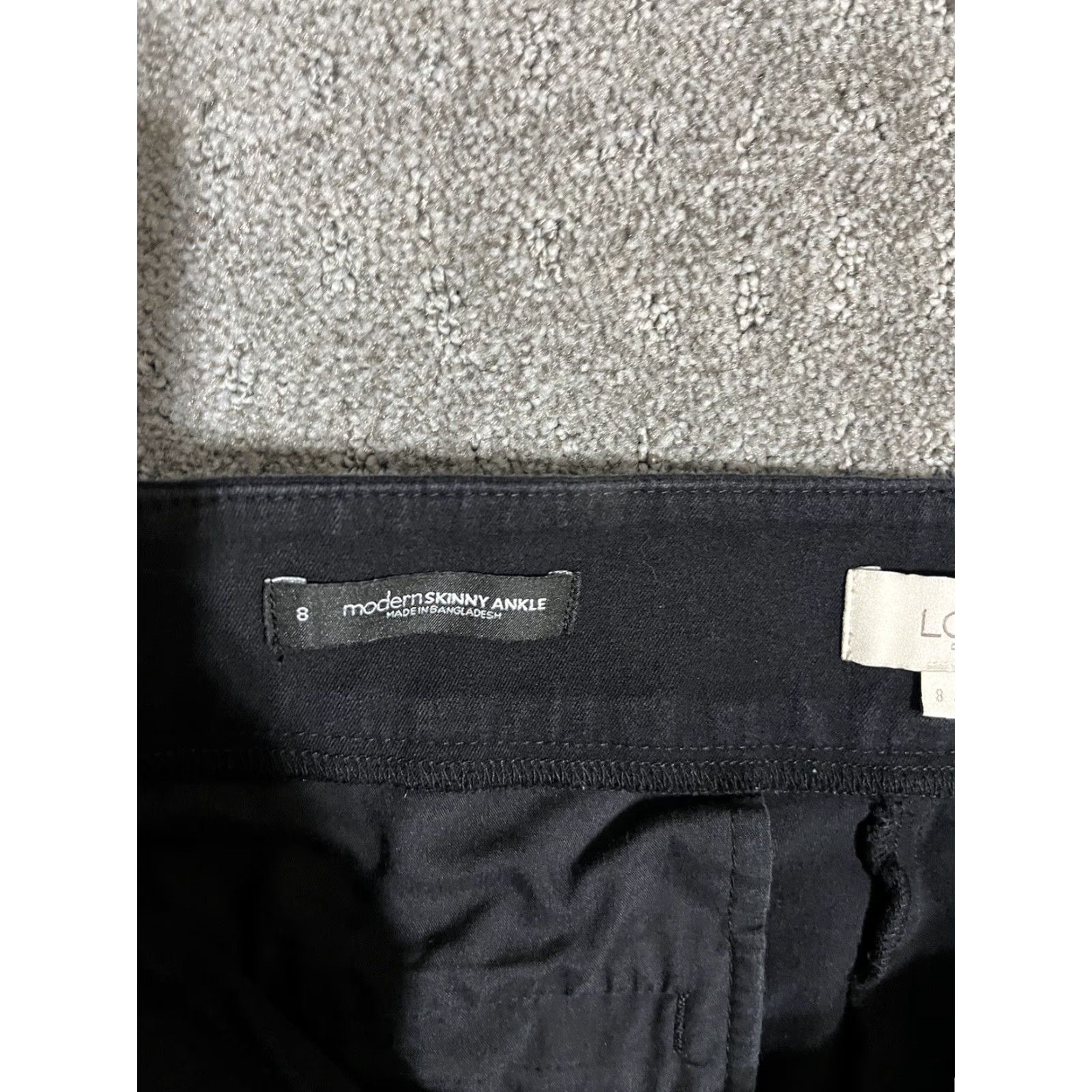 Ann Taylor VINTAGE Ann Taylor LOFT Skinny Ankle Pants Women's Size 8 Black Chino Mid Rise Crop Size 30" / US 8 / IT 44 - 6 Thumbnail