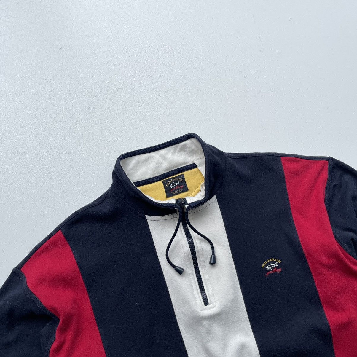 Paul & Shark × Vintage Paul & Shark Yachting 90’s Vintage Half Zip Stripe Sweater Size US M / EU 48-50 / 2 - 2 Thumbnail