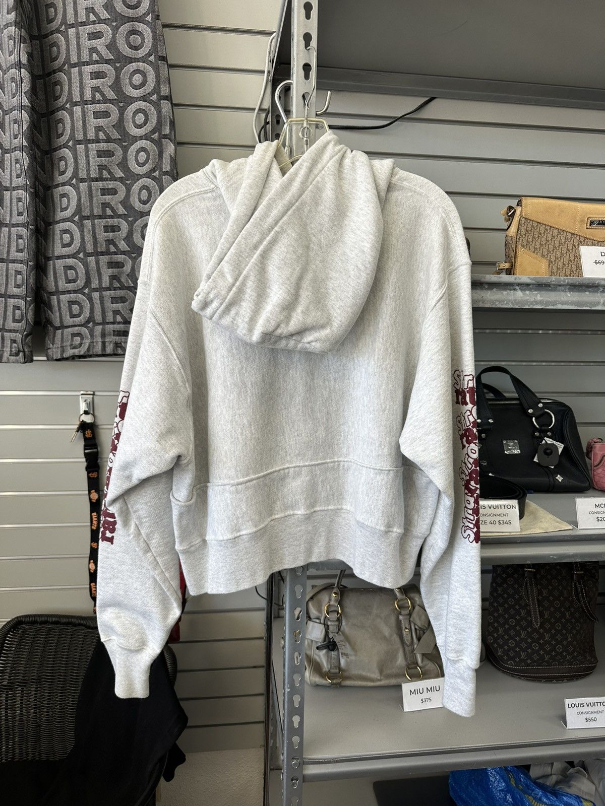 Stray Rats STRAY RATS STAGGERED LOGO HOODIE LARGE GRAY Size US L / EU 52-54 / 3 - 4 Thumbnail