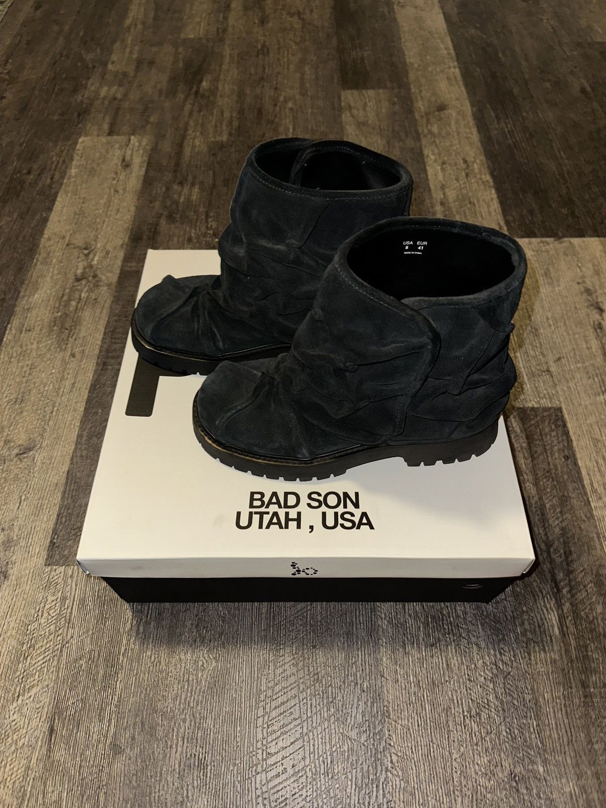 Bad Son Badson Pinch Boots Dark Grey Suede Size US 8 / EU 41 - 1 Thumbnail