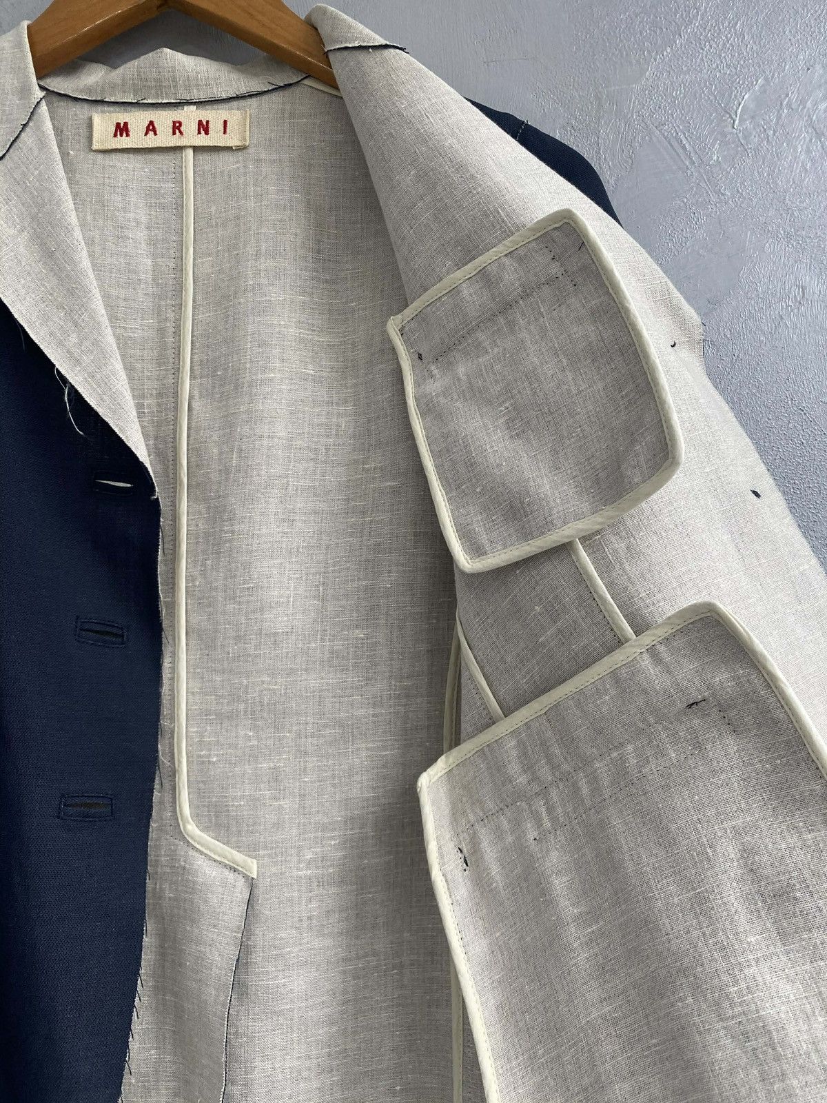 Marni Marni Deconstructed Raw Hem Blazer Size M / US 6-8 / IT 42-44 - 8 Thumbnail