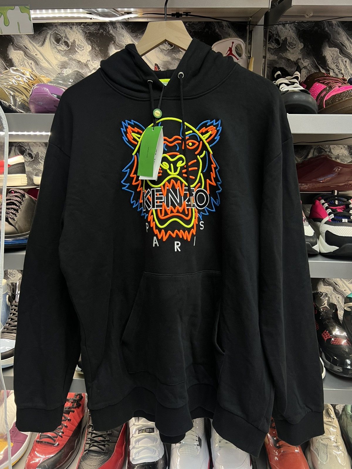 Kenzo Kenzo Flurescence Tiger Head Hoodie Size US XL / EU 56 / 4 - 1 Thumbnail