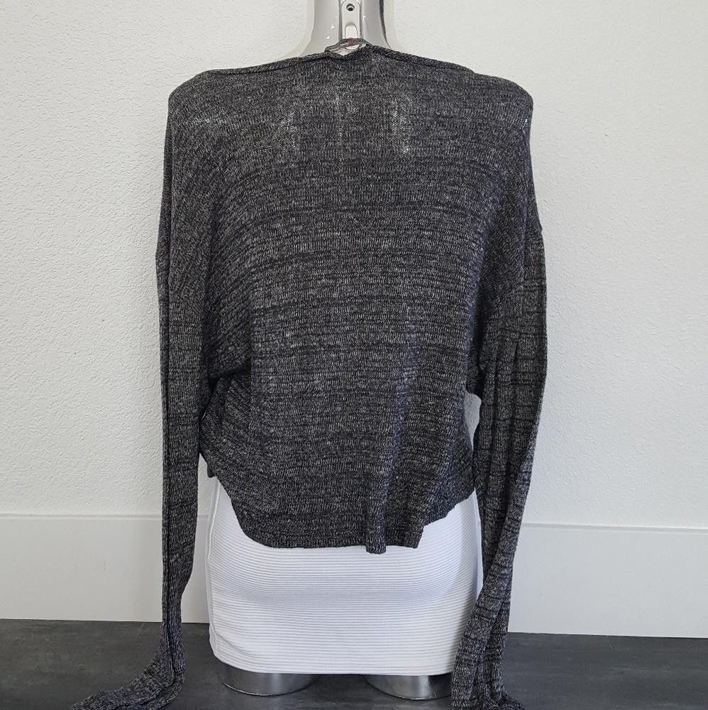 Designer Dark Grey Cropped Melville Sweater Size ONE SIZE - 2 Thumbnail