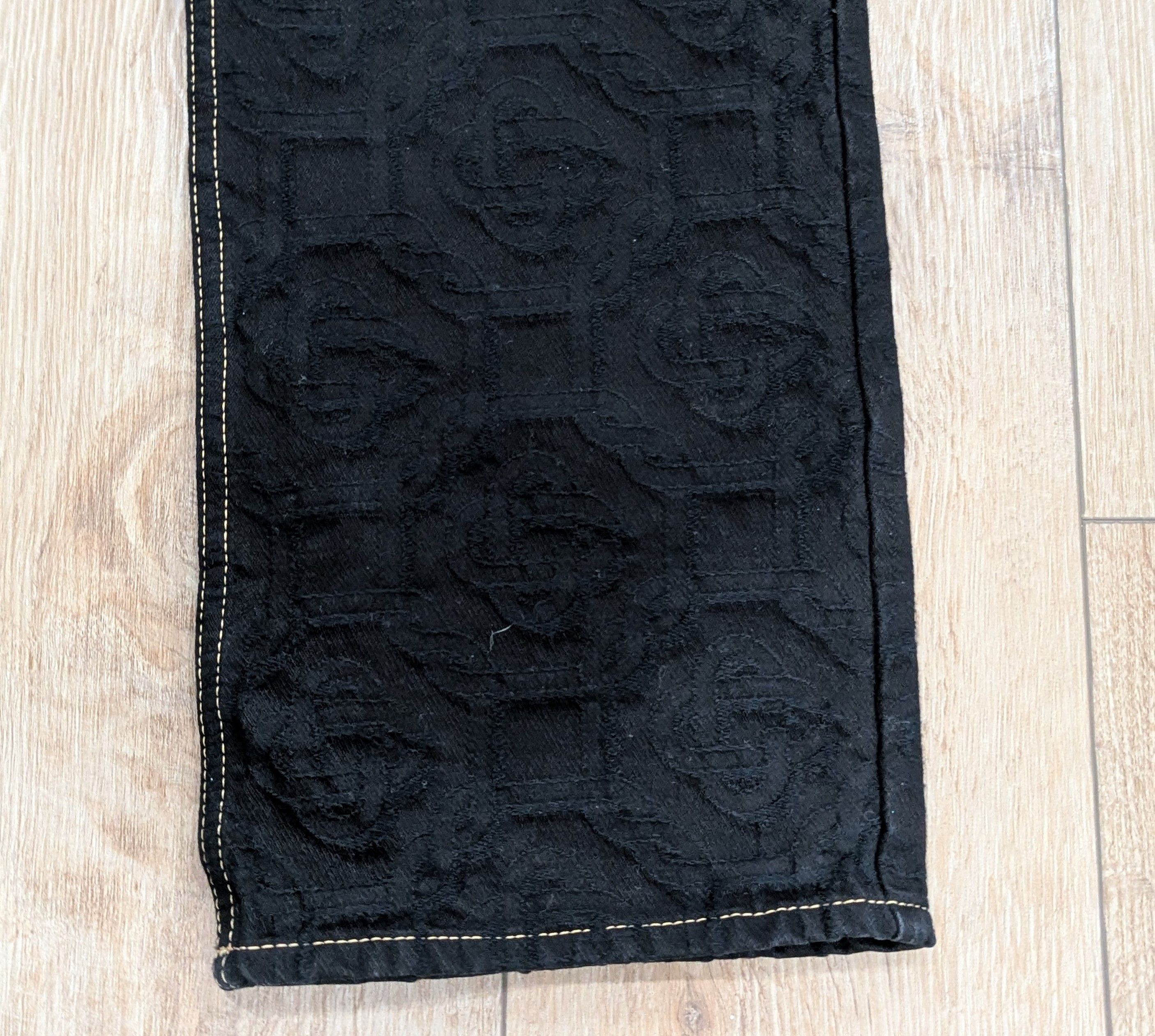 Casablanca CASABLANCA Jacquard Straight Leg Denim Jeans Black 30 Size US 30 / EU 46 - 7 Thumbnail