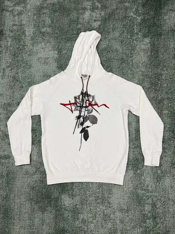 Dior Dior Men's White Cotton Embroidered Hoodie 0089 Size US M / EU 48-50 / 2 - 1 Thumbnail