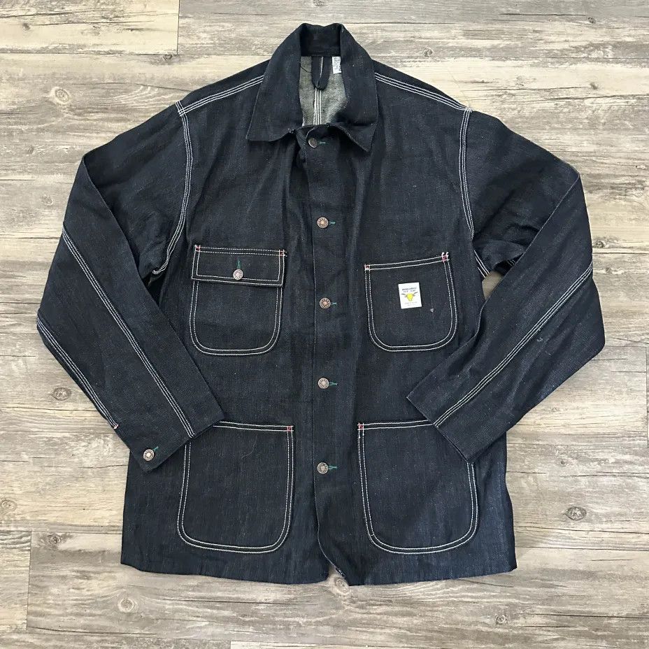 Other Vintage 70s Mahagamage 007 KGBR Unlined Denim Chore Jacket Size US M / EU 48-50 / 2 - 1 Thumbnail