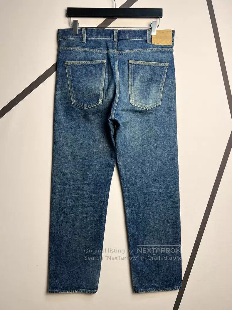 Celine Celine Dark Blue Cat Whiskers Washed Straight Leg Jeans Si Size US 31 - 2 Thumbnail