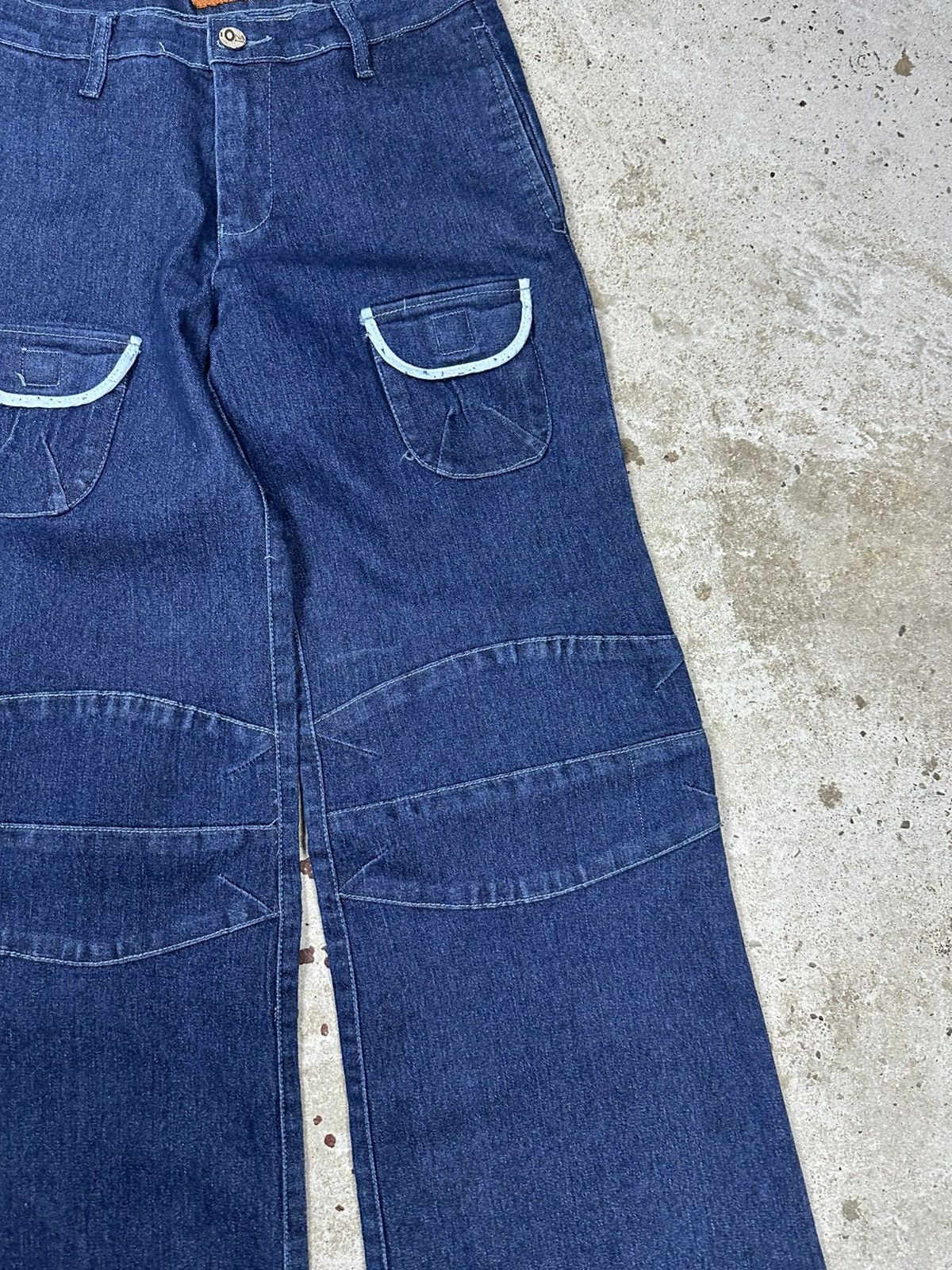 If Six Was Nine Vintage Y2K FLARE Cargo Japanese Style Denim Pants Jeans Size US 27 - 8 Thumbnail