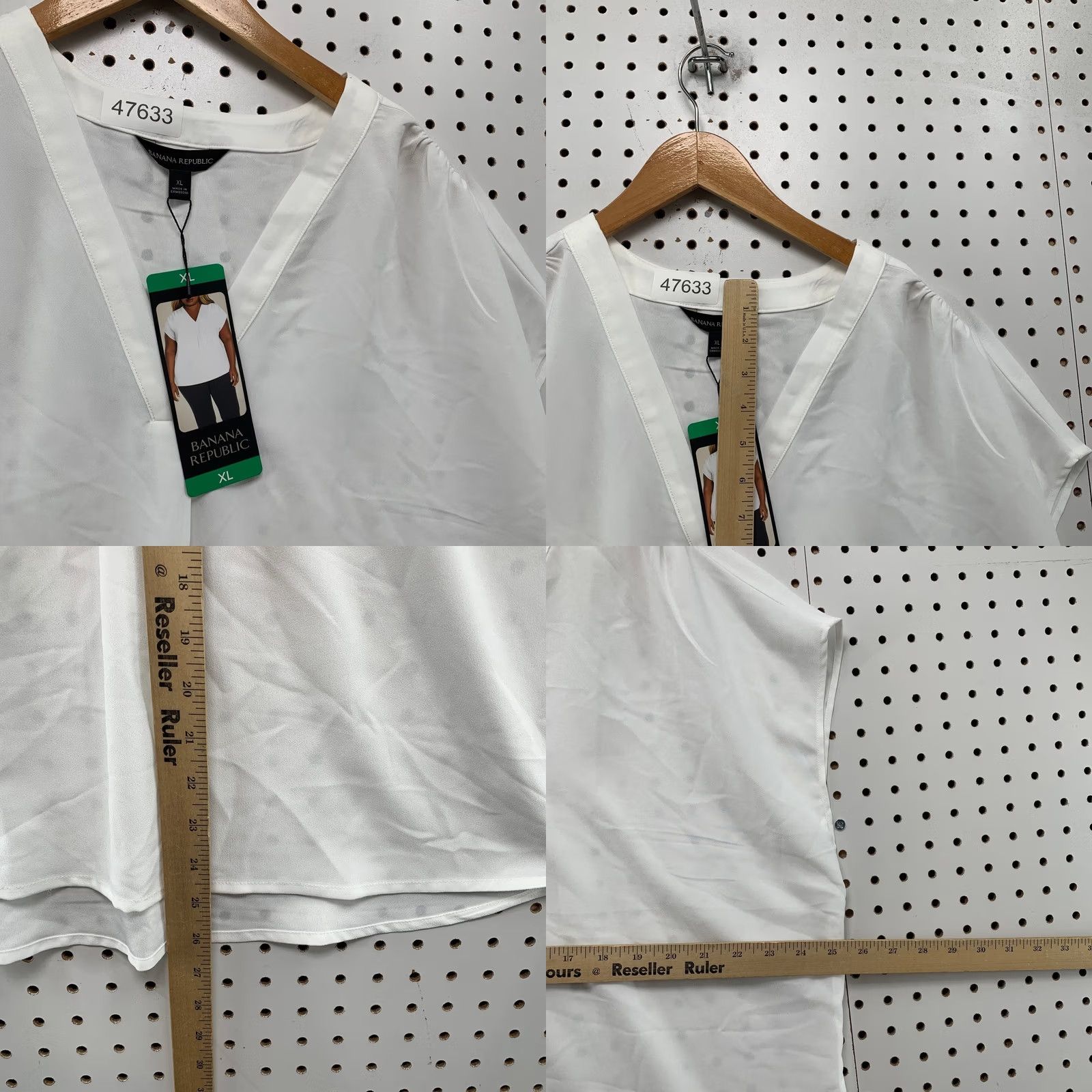 Banana Republic Banana Republic Blouse V-Neck Womens XL White Sleeveless NWT Pullover Shirt Size XL / US 12-14 / IT 48-50 - 8 Thumbnail