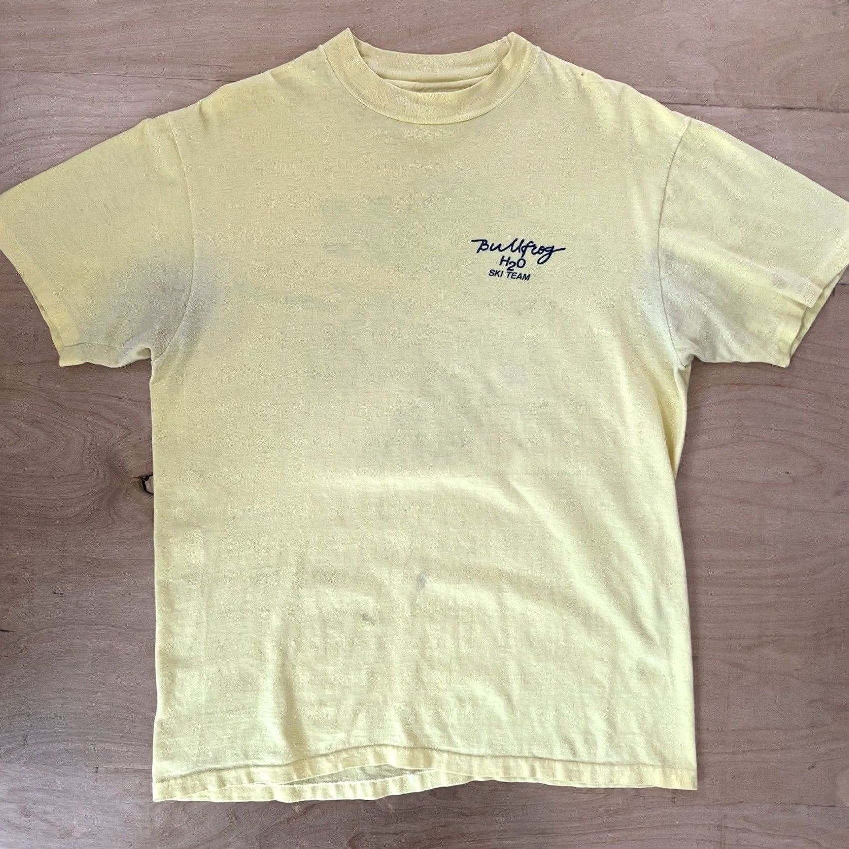 Vintage VINTAGE Bullfrog Ski Team Shirt L Yellow 80s Cartoon Art USA Mens Size US L / EU 52-54 / 3 - 2 Thumbnail