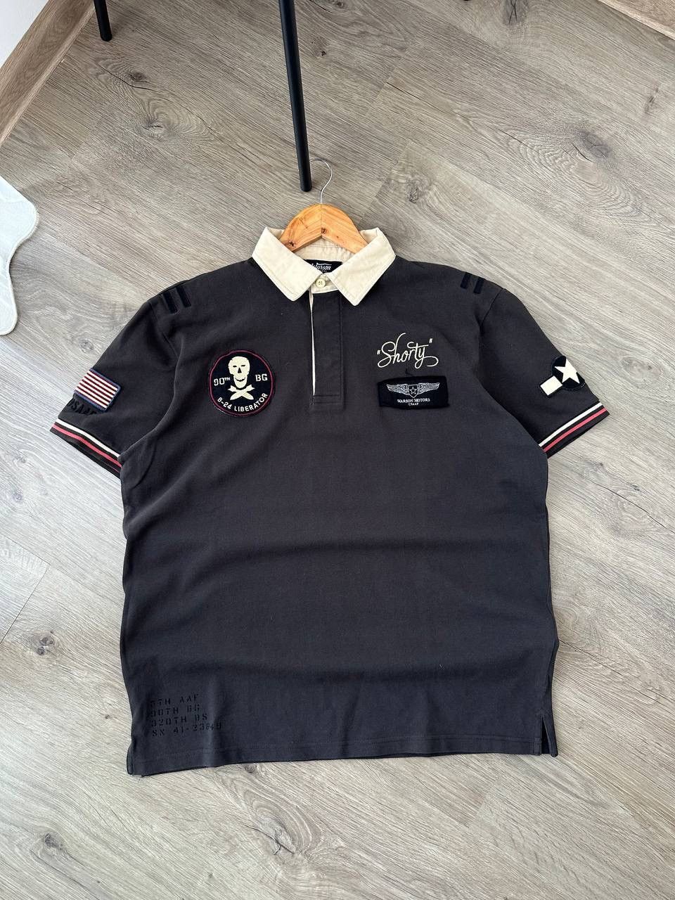 Japanese Brand × Vintage Vintage Military-Inspired Polo Shirt Shorty Patch Design Size US M / EU 48-50 / 2 - 3 Thumbnail