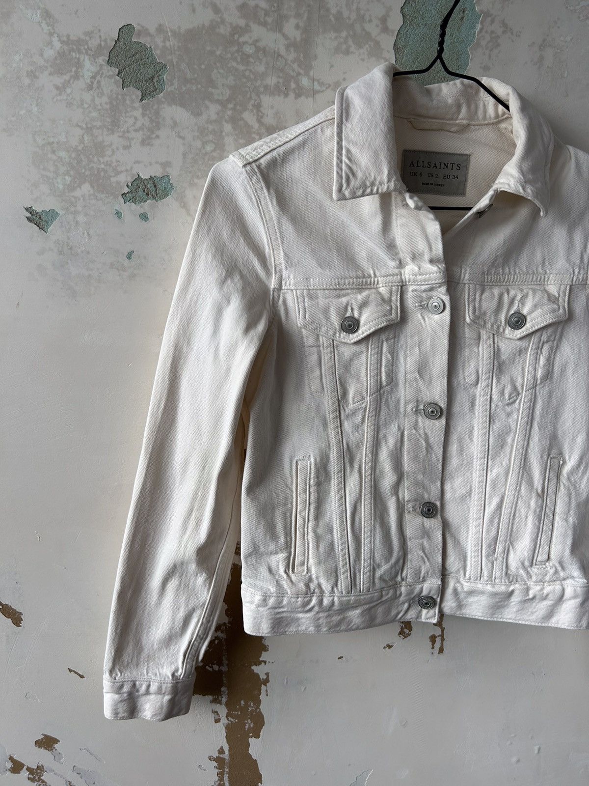 Allsaints ALL SAINTS MILK DENIM JACKET Size XS / US 0-2 / IT 36-38 - 3 Thumbnail
