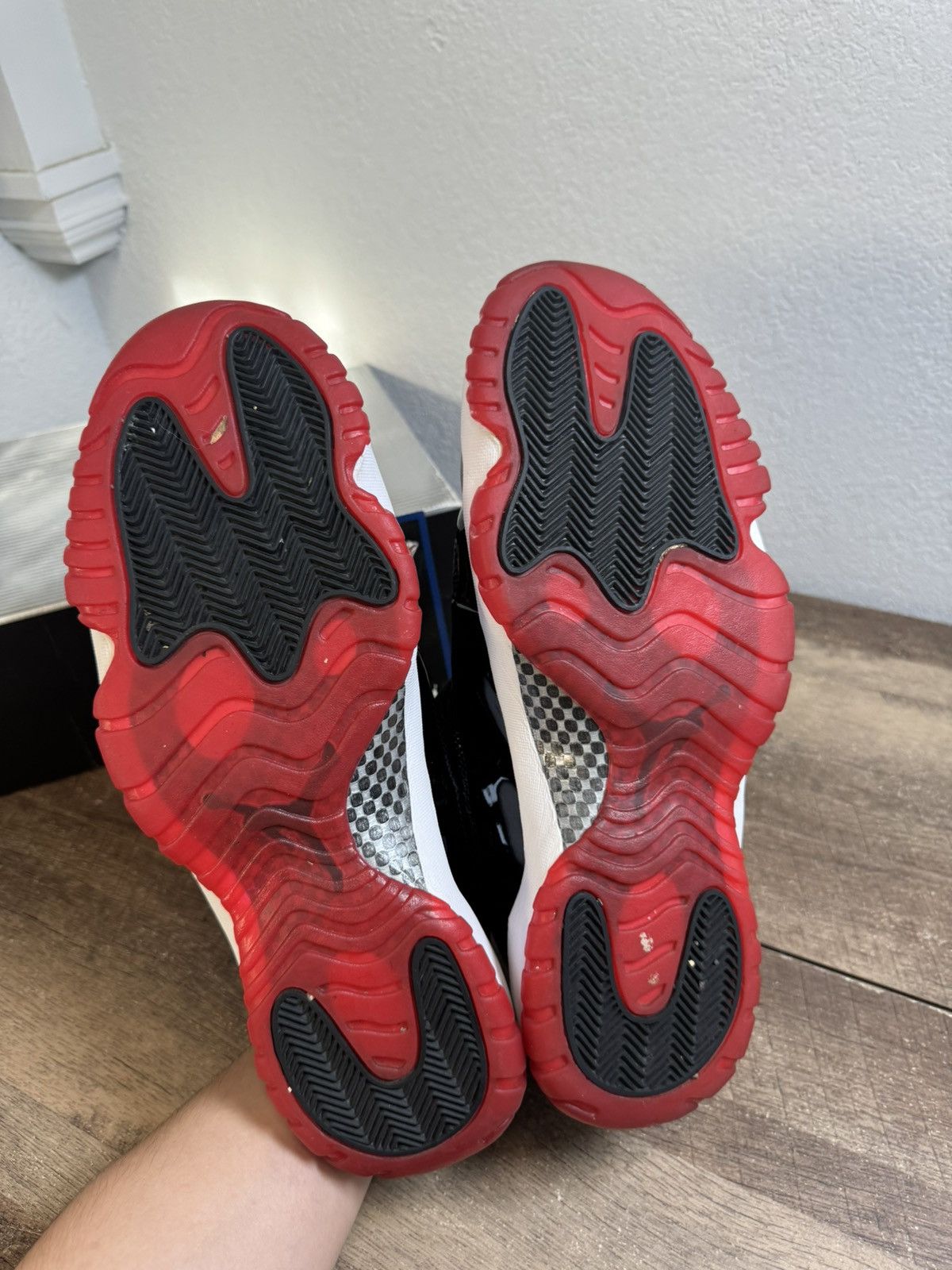 Jordan Brand Nike Air Jordan XI 11 Black Red Bred 2001 Men's Size 15 Size US 15 / EU 48 - 6 Thumbnail