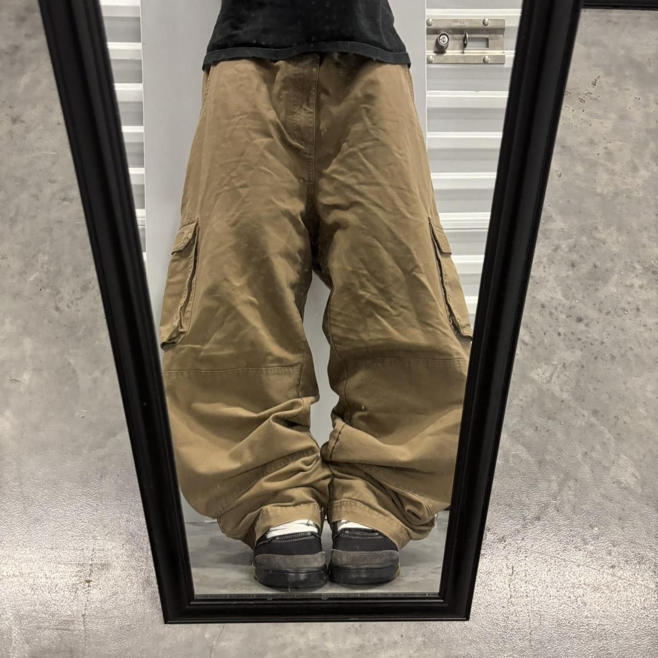 Japanese Brand × Vintage Crazy Vintage Y2K/2000s Baggy Khaki Brown Skater Style Cargo Pants! Size US 40 / EU 56 - 1 Thumbnail