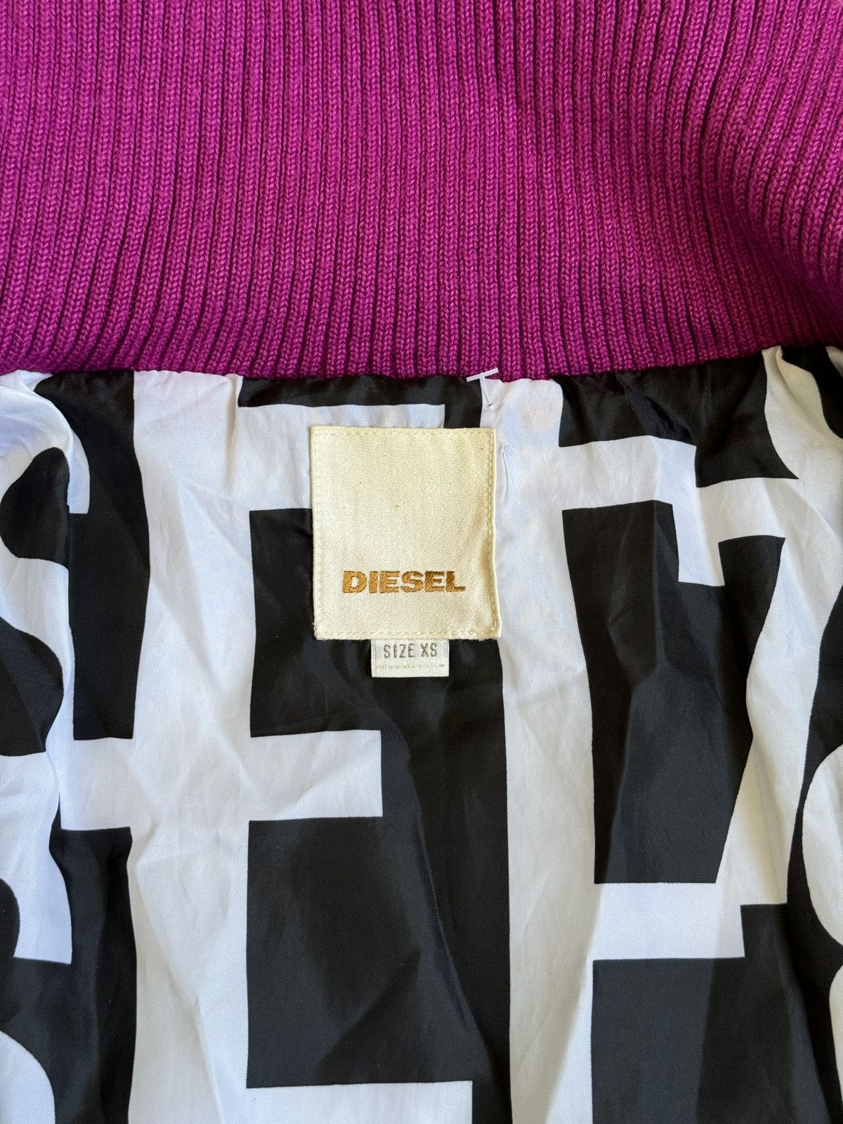 Diesel Rare Diesel Vintage High Neck Asymmetrical Bomber Jacket Size XS / US 0-2 / IT 36-38 - 11 Thumbnail