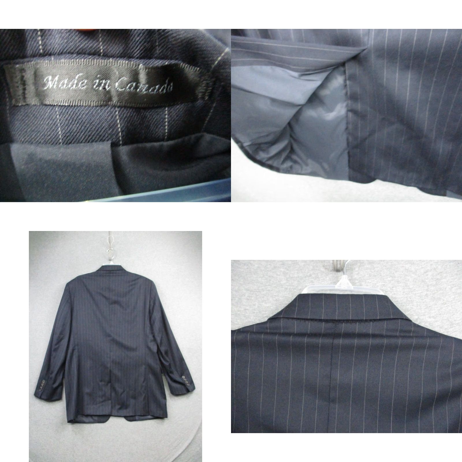Ralph Lauren Lauren Ralph Lauren Blazer Men 42L Navy Pin Stripe Sport Coat Jacket Size 42R - 8 Thumbnail