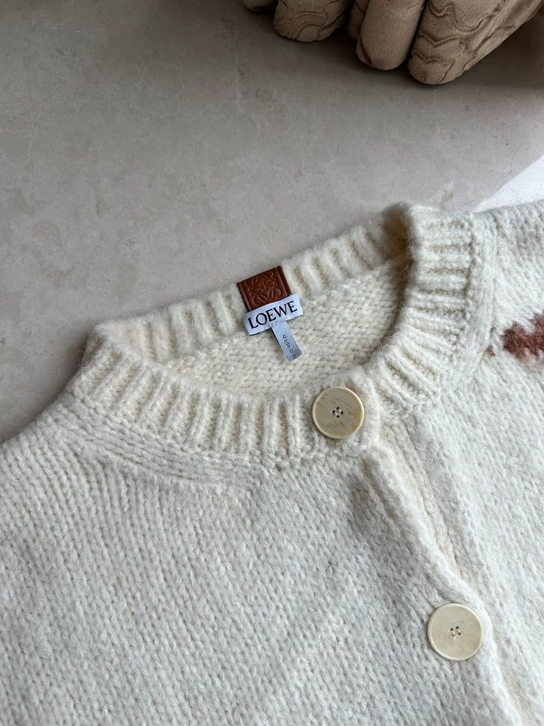 LOEWE Geometric pattern loose knit sweater