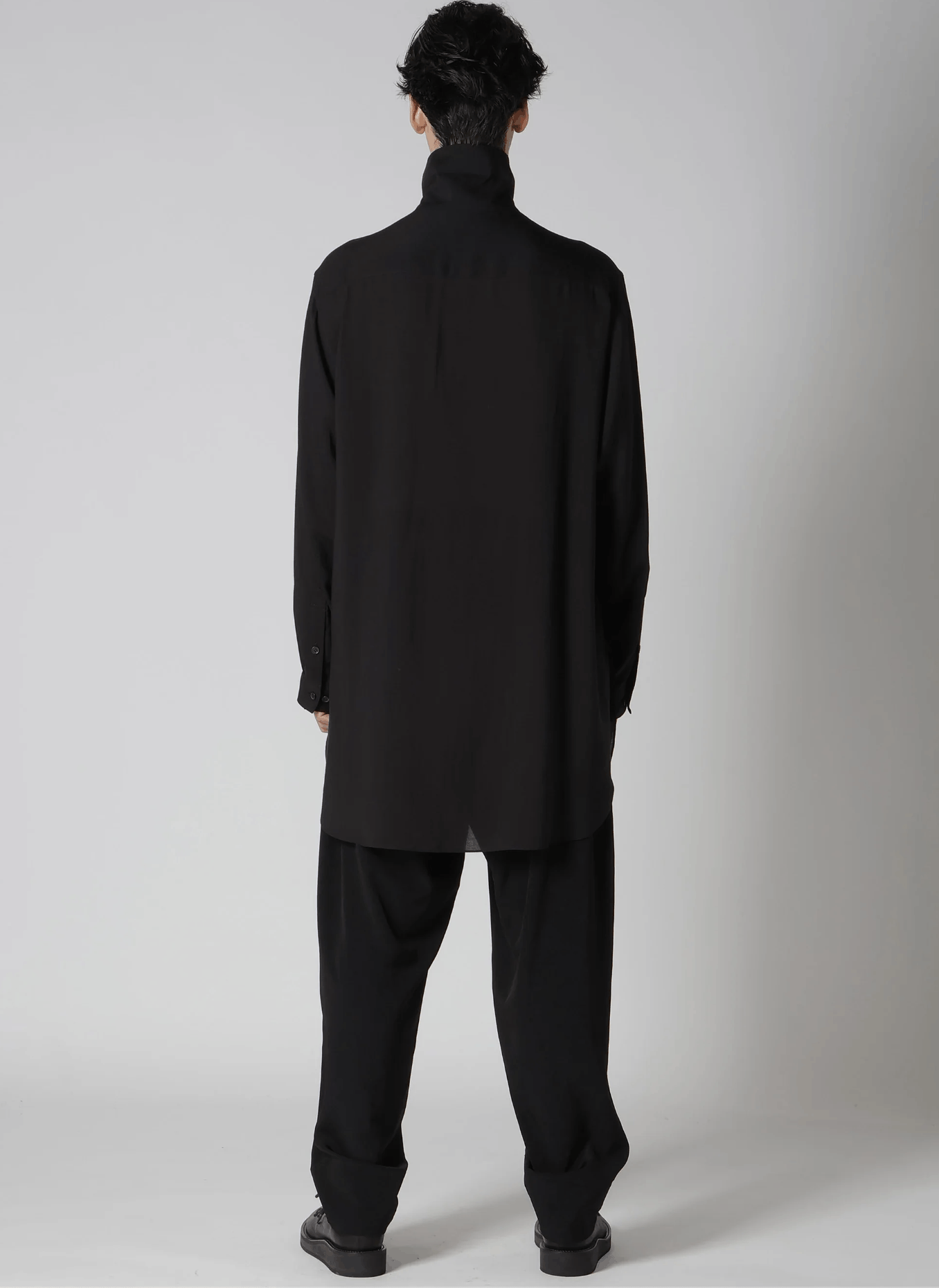 Yohji Yamamoto Yohji Yamamoto Pour Homme CELLULOSE LOAN STAND COLLAR BLOUSE Size US M / EU 48-50 / 2 - 10 Thumbnail