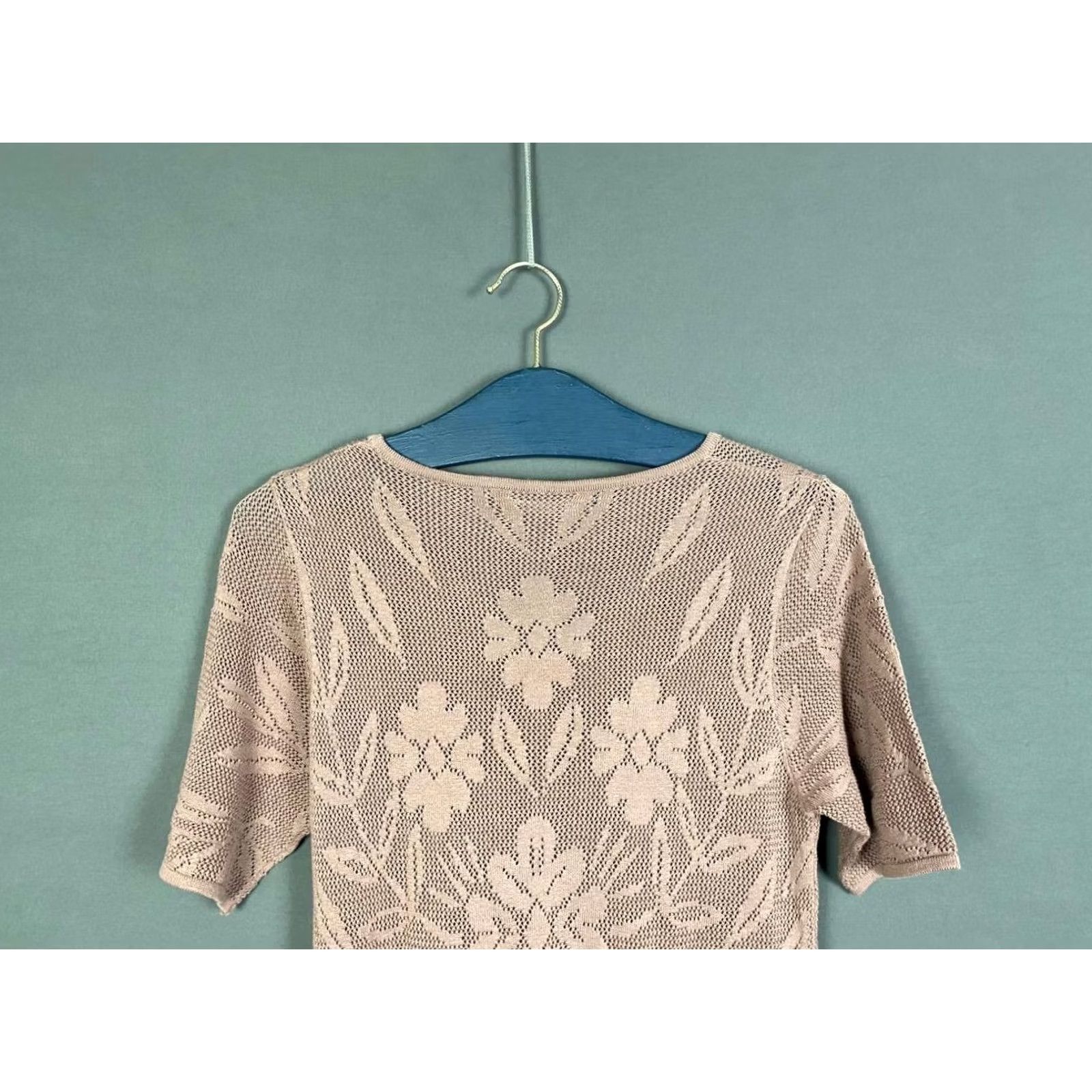Vintage Gudrun Sjoden Womens Mini Dress S Brown Floral Short Sleeve Crew Neck Size 28" / US 6 / IT 42 - 5 Thumbnail
