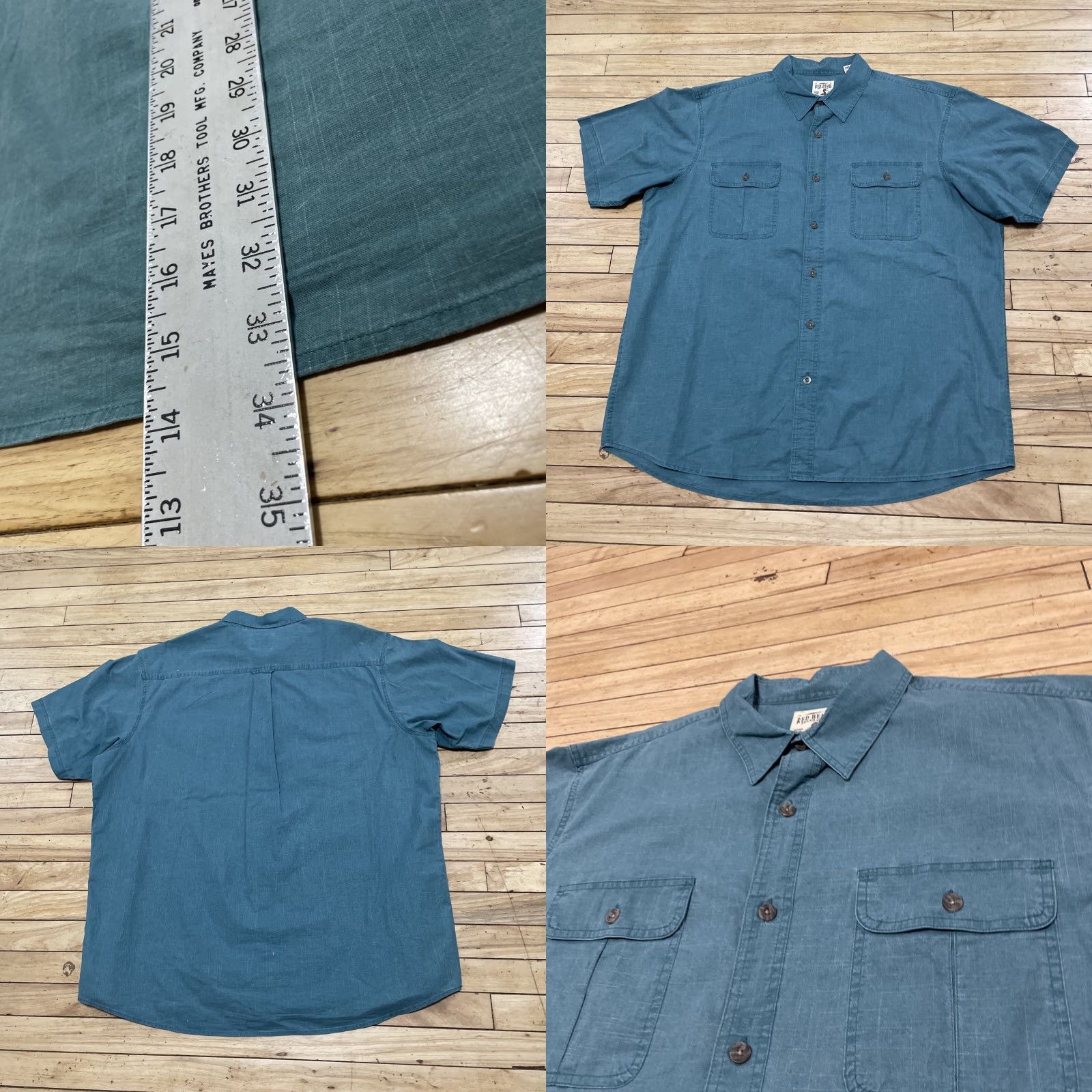 Altea VINTAGE RedHead Shirt Men 2XL Teal Outdoor Military Pockets Fishing Twill Button Up XXL Size US XXL / EU 58 / 5 - 9 Thumbnail