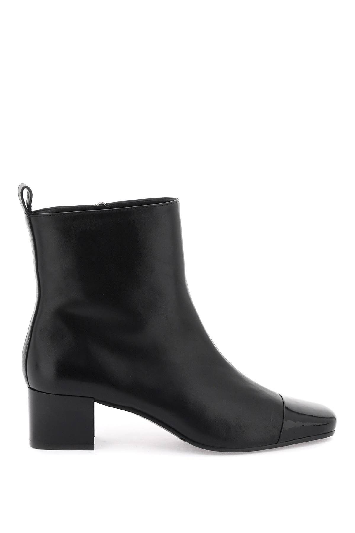 image of Carel Paris Leather Ankle Boots in Nero, Women's (Size 8)