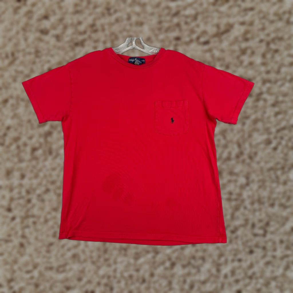 Ralph Lauren Polo Ralph Lauren Shirt Adult Medium Red Crew Neck Pocket Mens Size US M / EU 48-50 / 2 - 1 Thumbnail