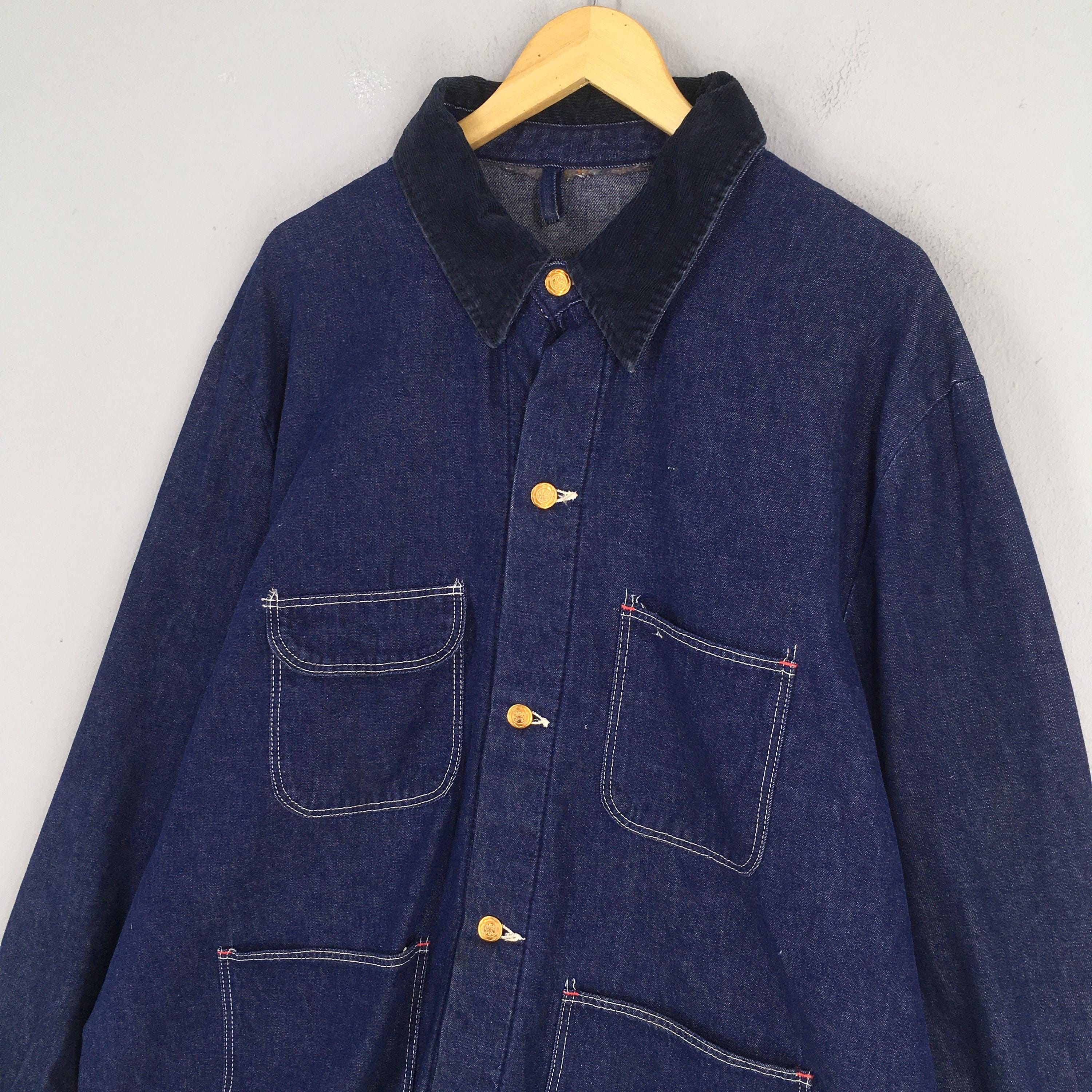 Wrangler 1970s Wrangler Sanforize Blue Chore Denim Jacket XLarge Size US XL / EU 56 / 4 - 3 Thumbnail