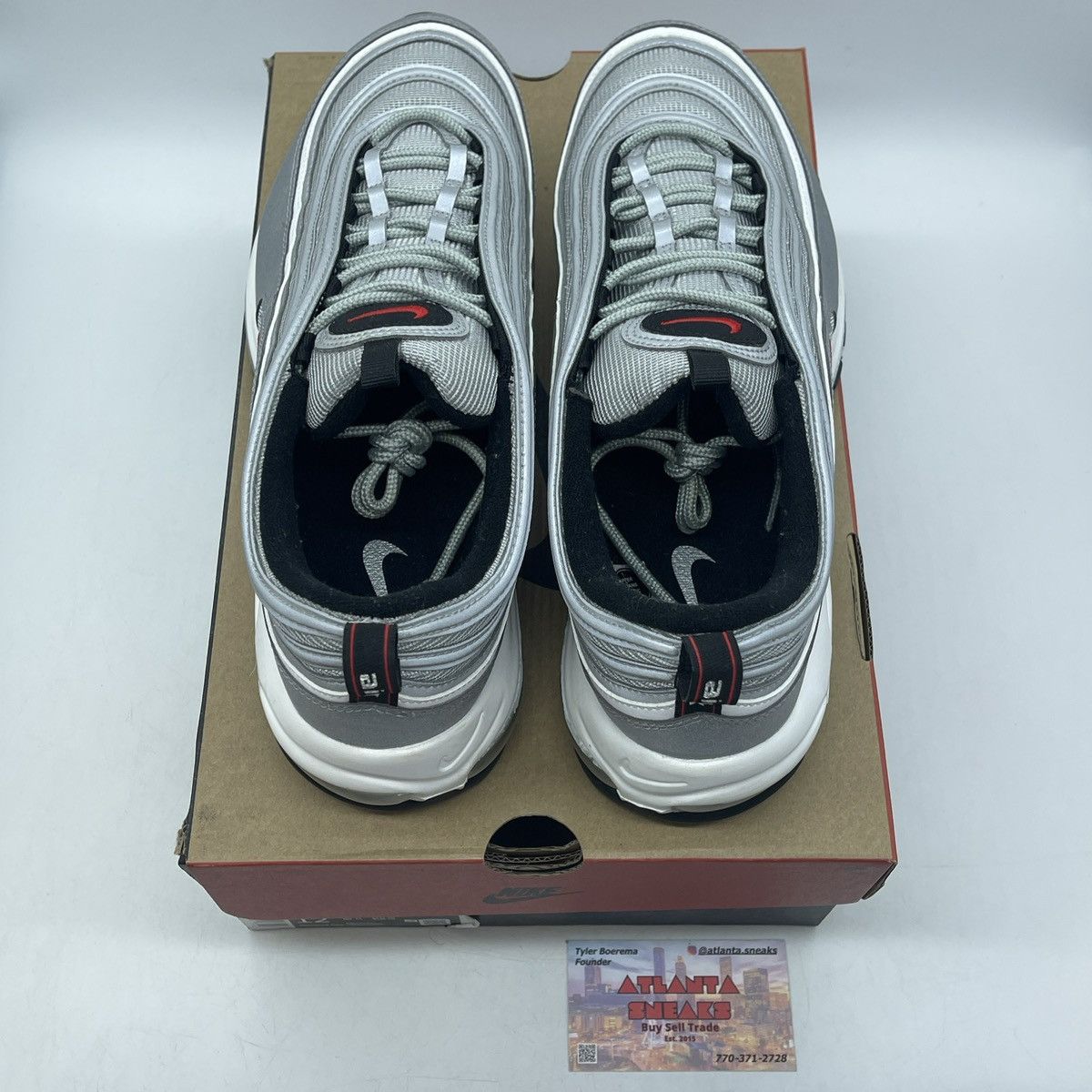 Nike Air max 97 silver bullet Size US 12 / EU 45 - 6 Thumbnail
