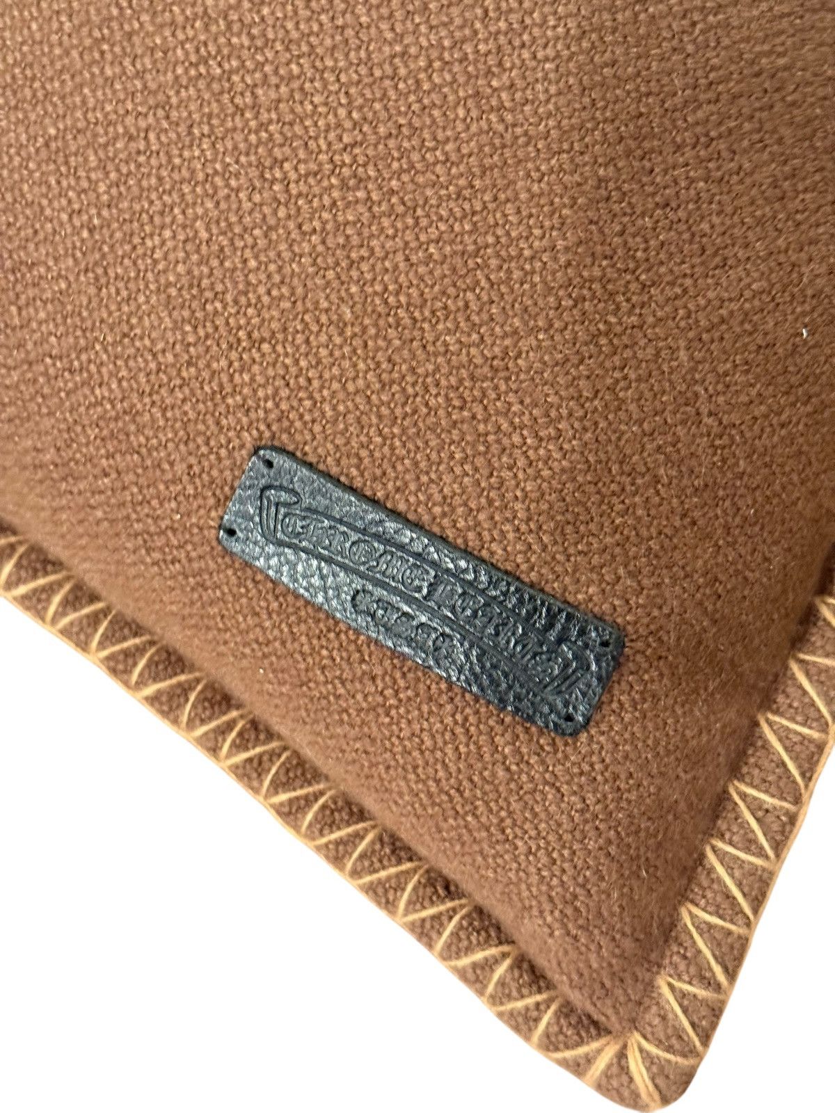 Chrome Hearts Brown Cashmere Mini Plus Pillow w/ Silver Buttons Size ONE SIZE - 6 Thumbnail