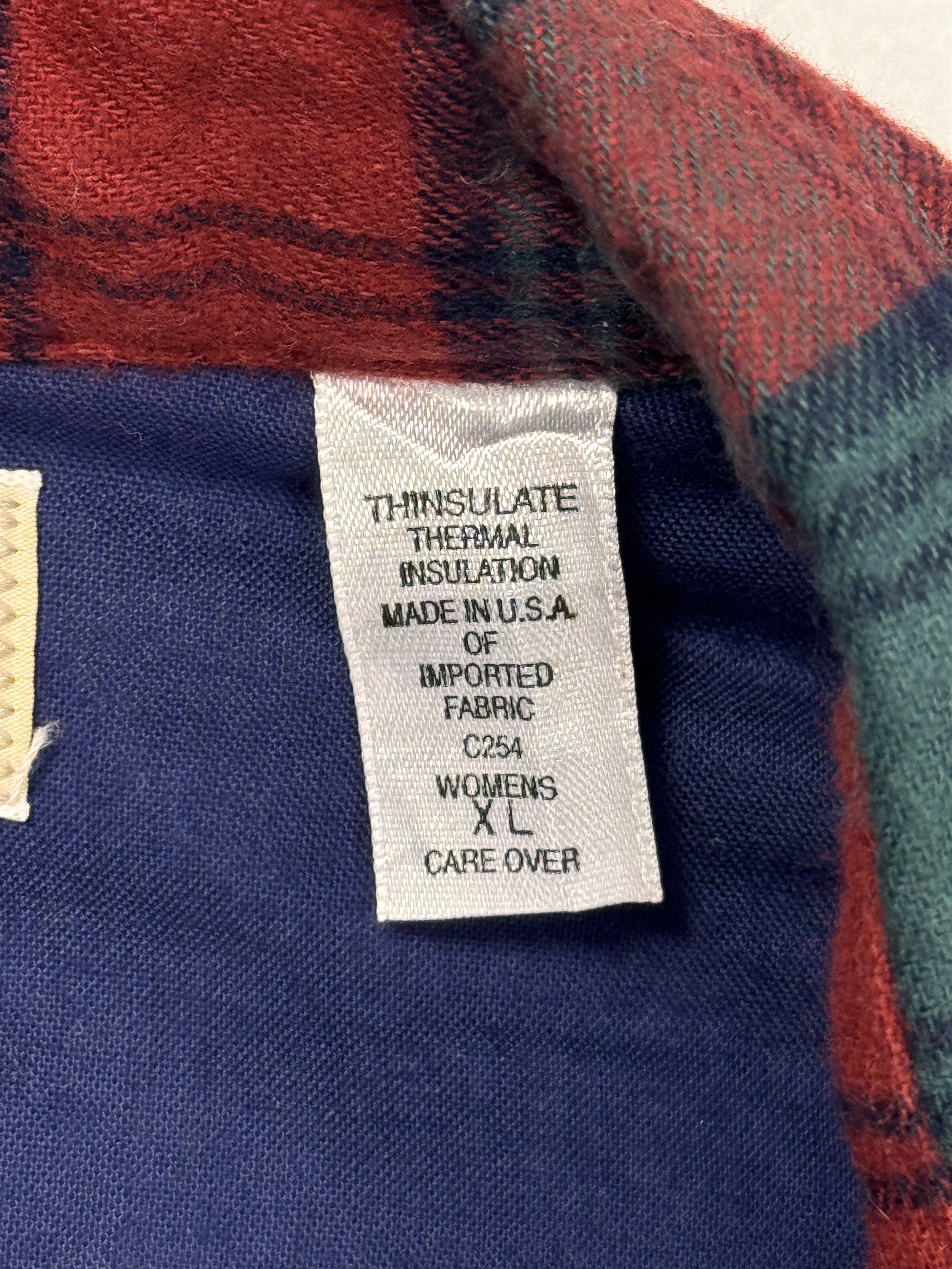 L.L. Bean L.L. Bean Flannel Shirt Thinsulate Thermal Checkered Womens Size XL / US 12-14 / IT 48-50 - 7 Thumbnail