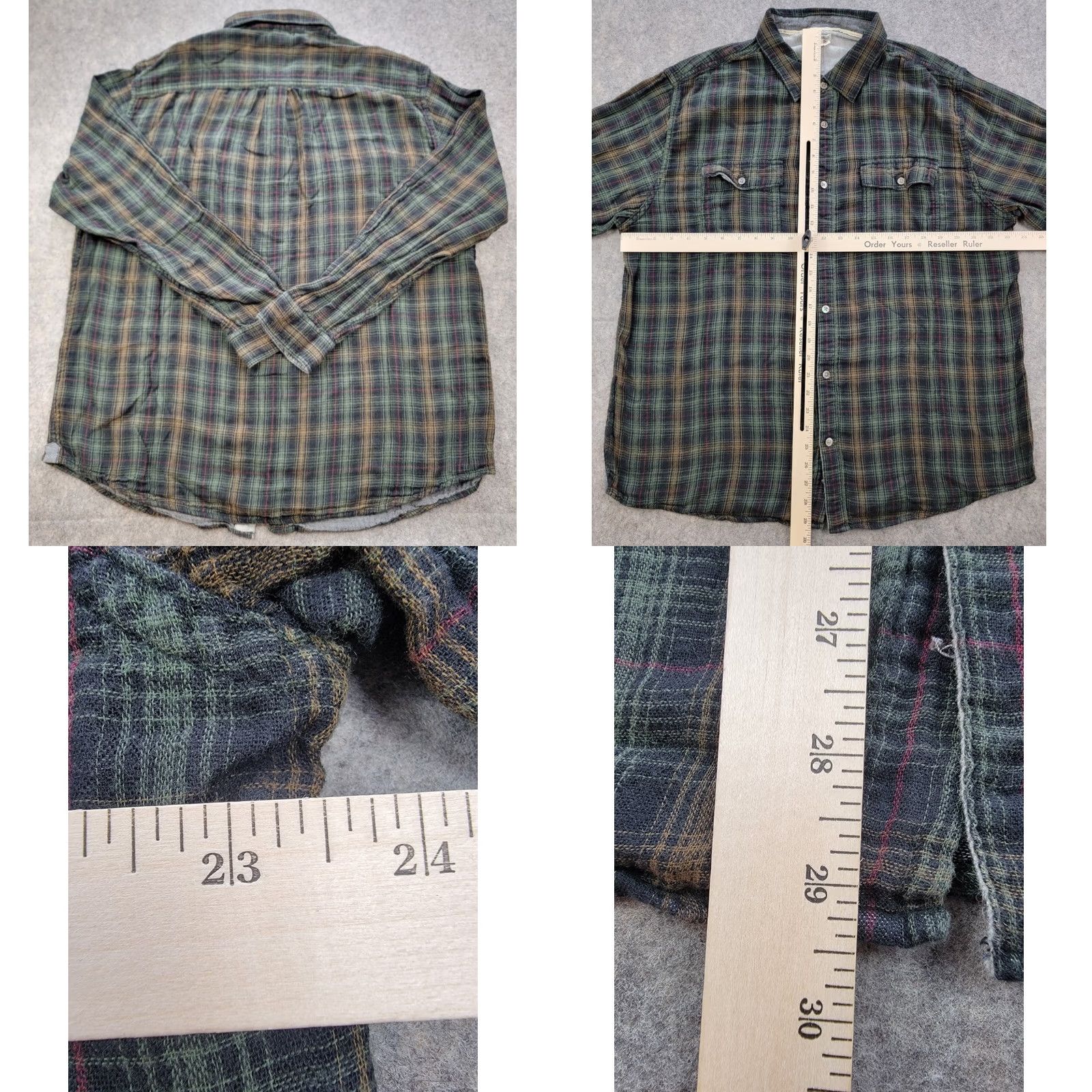 Carbon2Cobalt Carbon 2 Cobalt Shirt Mens XL Green Black Red Plaid Long Sleeve Button Up Casual Size US XL / EU 56 / 4 - 8 Thumbnail