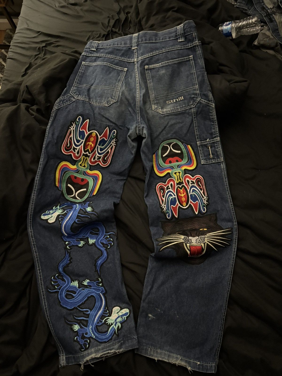 Japanese Brand Japanese Style Embroidered Jeans Size US 34 / EU 50 - 6 Thumbnail