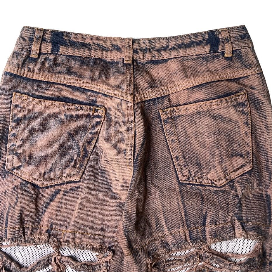 Japanese Brand Flared Ripped Jeans Size 28" / US 6 / IT 42 - 4 Thumbnail