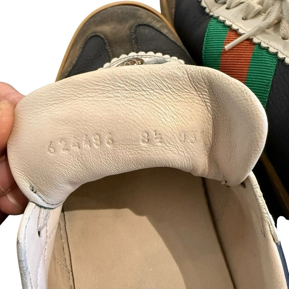 Gucci Gucci G74 Sneakers Black Leather 9 Web Gum Size US 9 / EU 42 - 7 Thumbnail