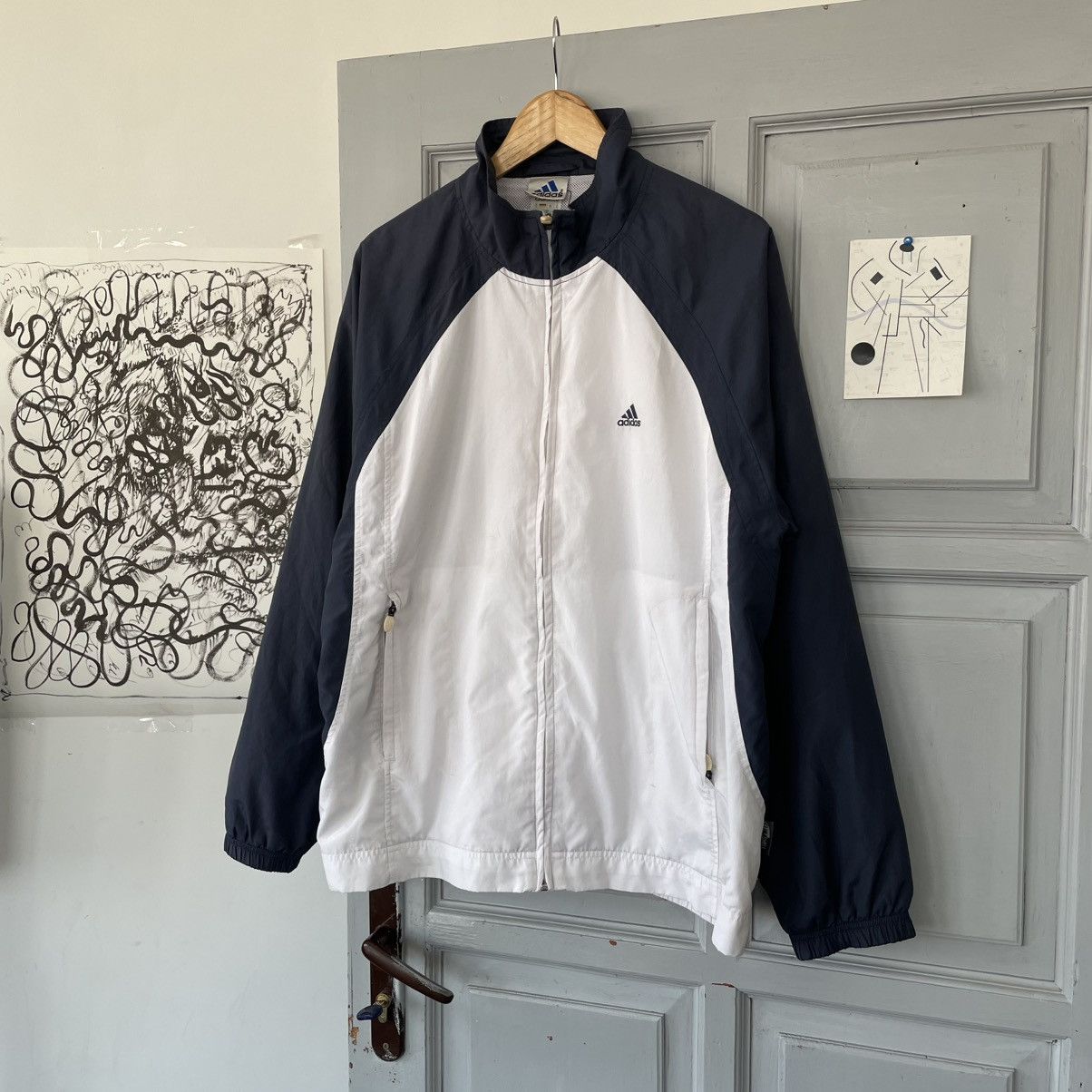 Adidas × Vintage Vintage 00’s Adidas Tracksuit Jacket Y2k style size M Size US M / EU 48-50 / 2 - 3 Thumbnail