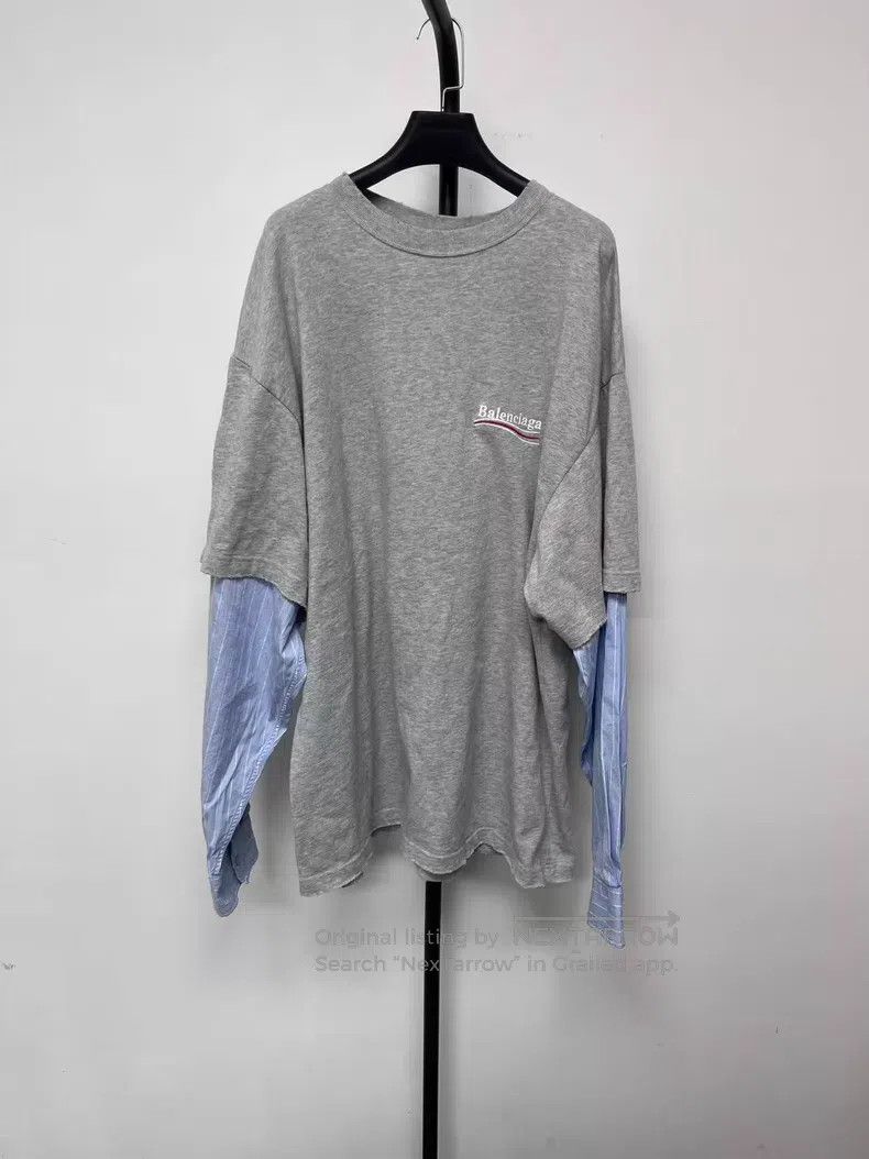 Balenciaga Balenciaga Casual Layered Round Neck Long Sleeve T-Shirt Size US XXS / EU 40 - 1 Thumbnail