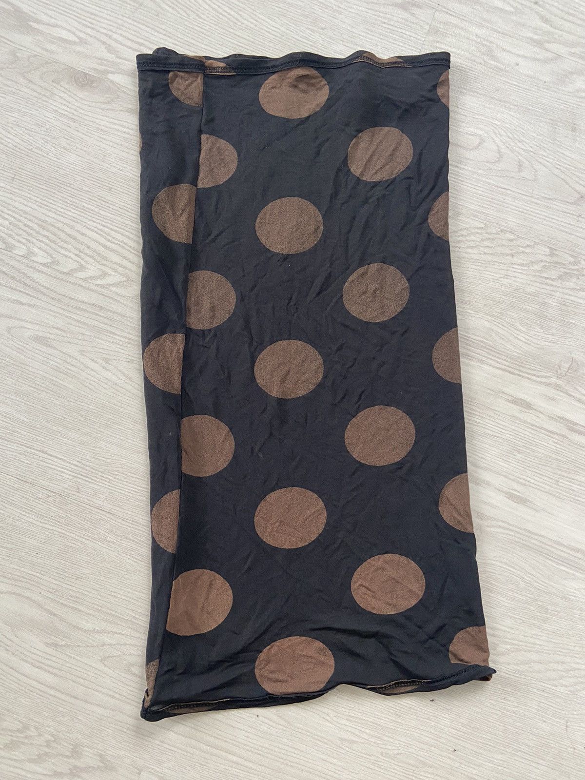 Yohji Yamamoto Vintage Yohji Yamamoto Signature Polkadot Brown Neck Cover Size ONE SIZE - 2 Thumbnail