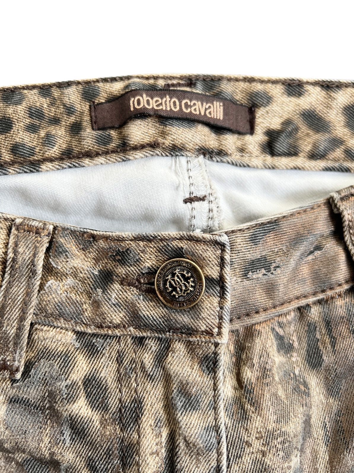 Roberto Cavalli VINTAGE ROBERTO CAVALLI LEOPARD JEANS print y2k Size 27" / US 4 / IT 40 - 3 Thumbnail